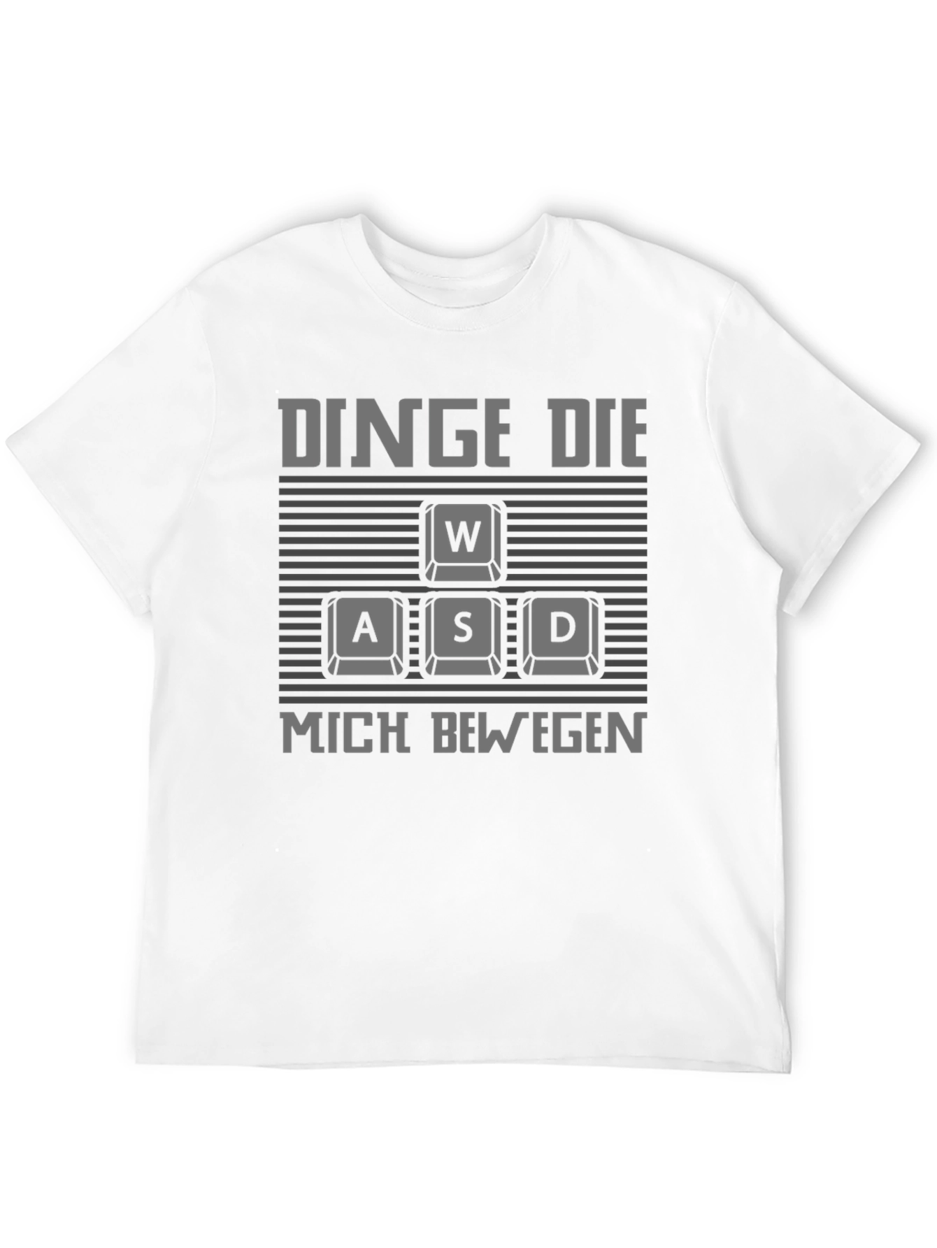 Black Gamer WASD Keyboard T-Shirt - DINGE DIE MICH BEWEGEN view 12