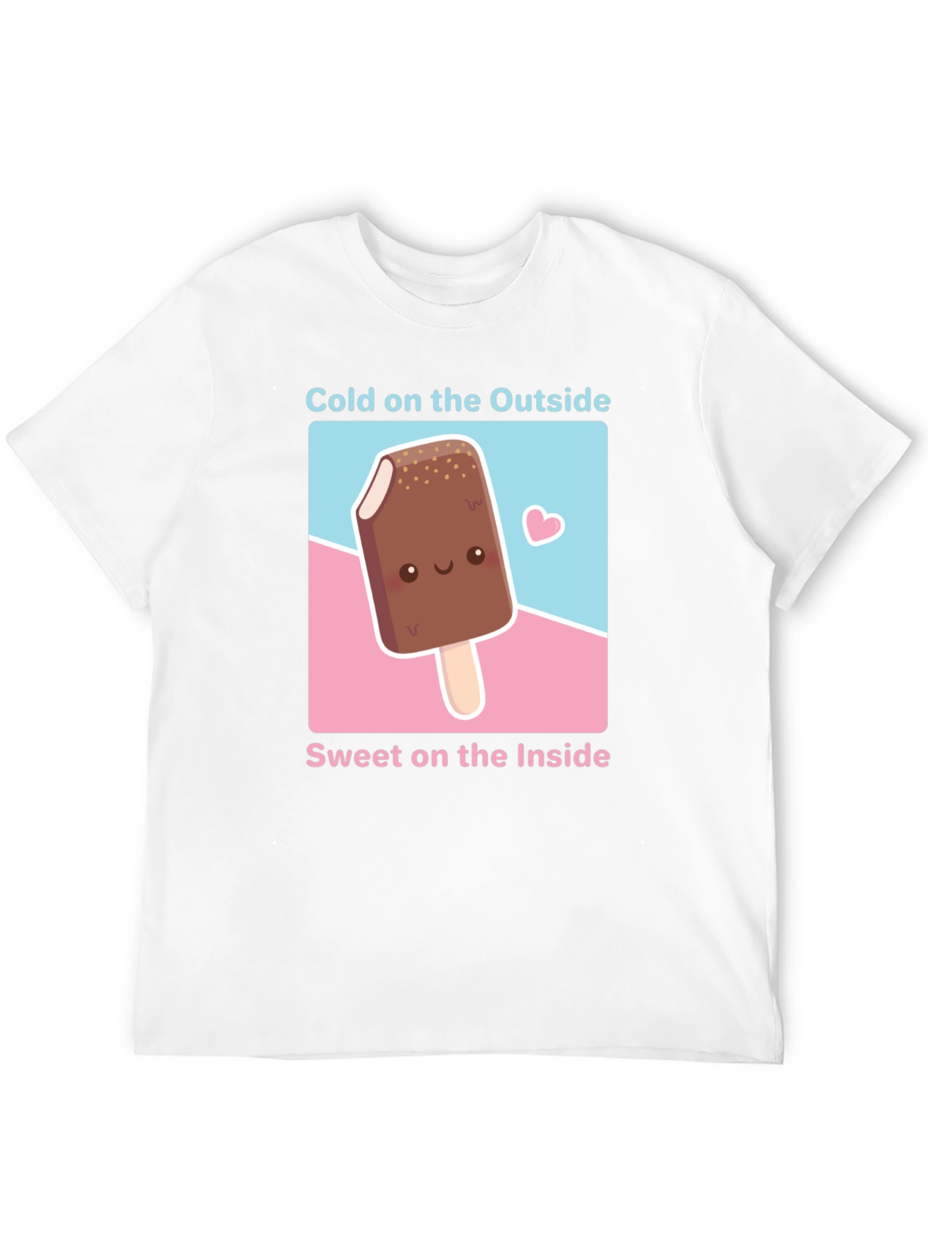 Black Cute Ice Cream T-Shirt - Cold Outside, Sweet Inside view 12