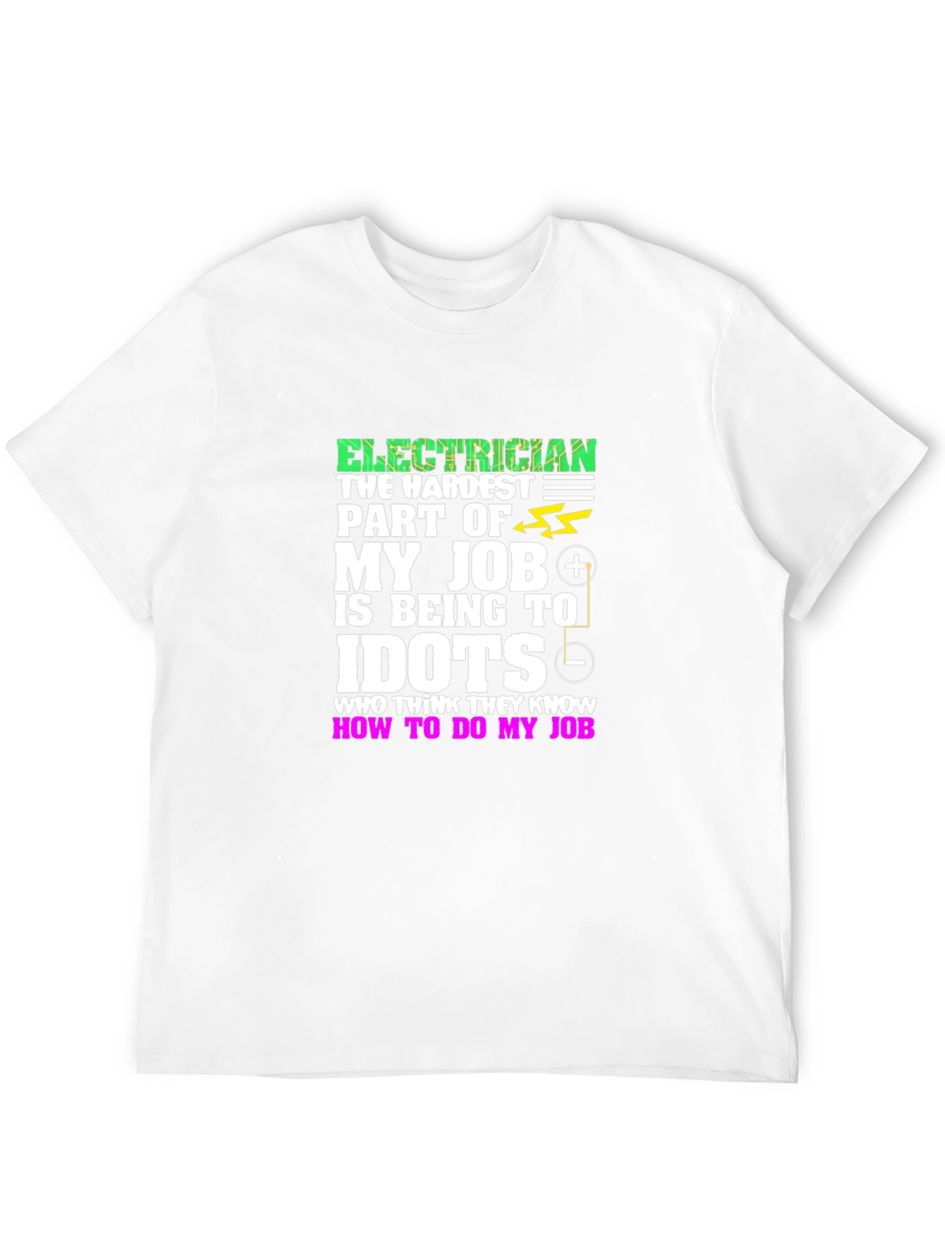 Black Electrician Hardest Job T-Shirt view 12
