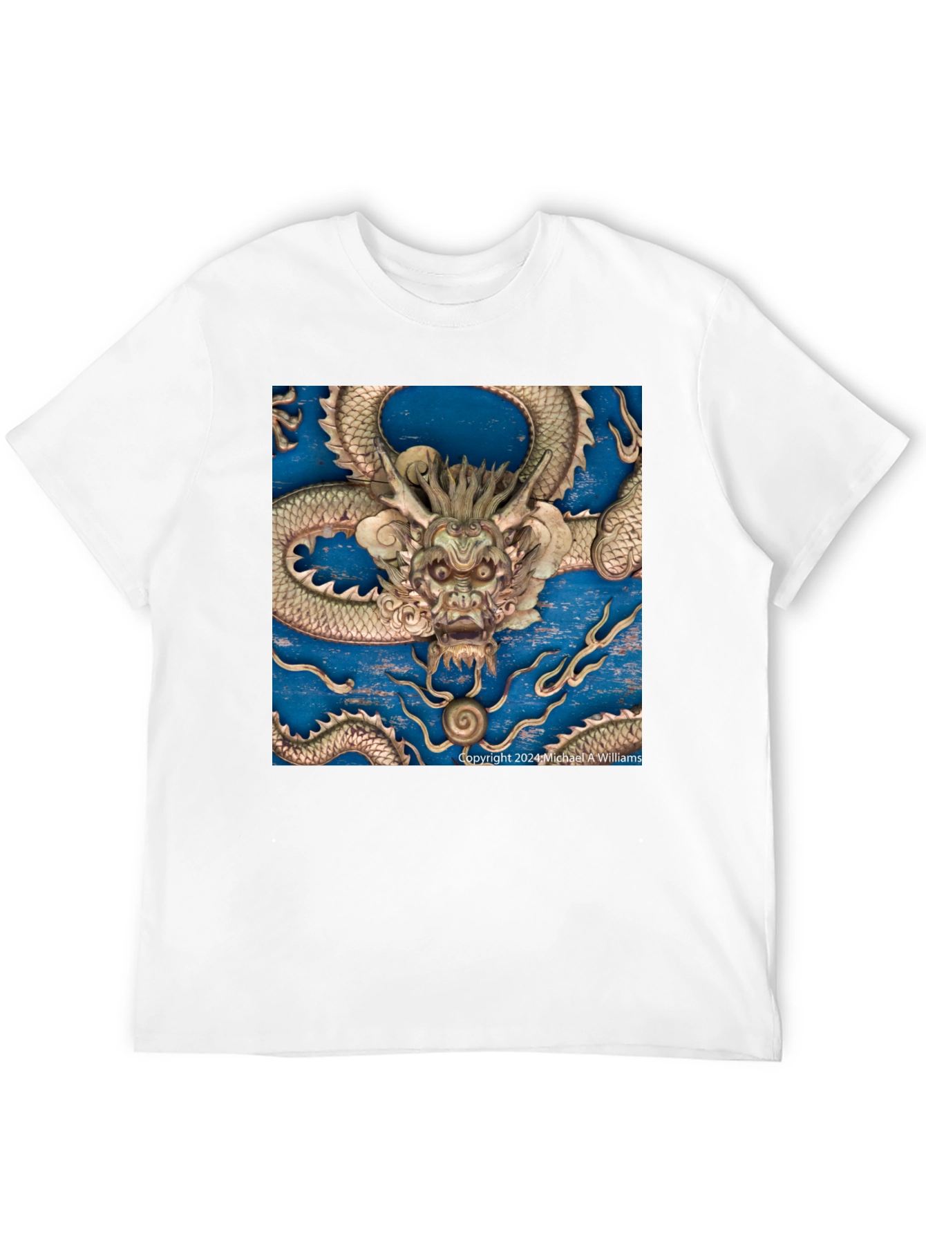 Black Dragon Carving T-Shirt view 12