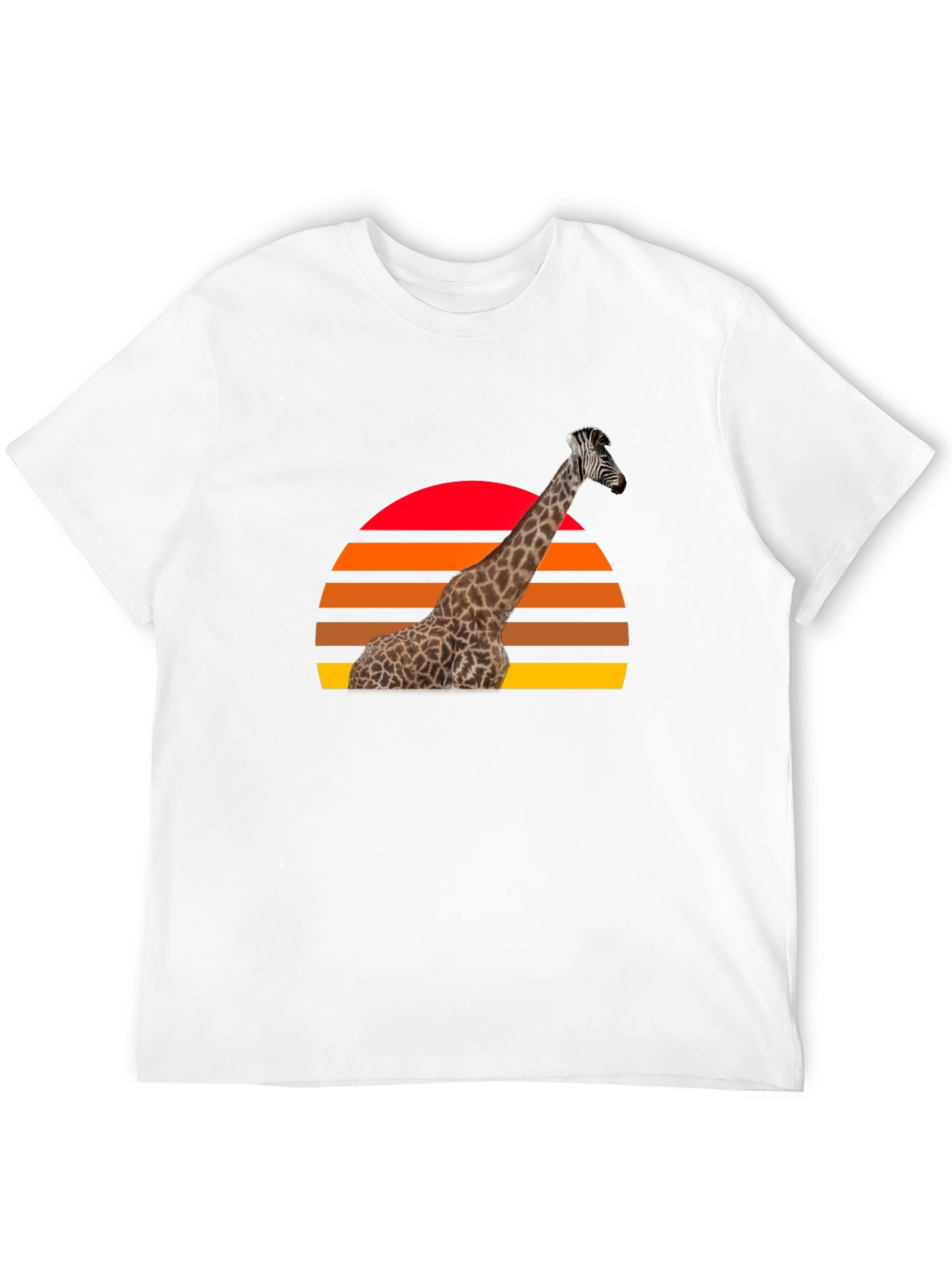 Black Giraffe Sunset Graphic Tee - Retro Style view 12