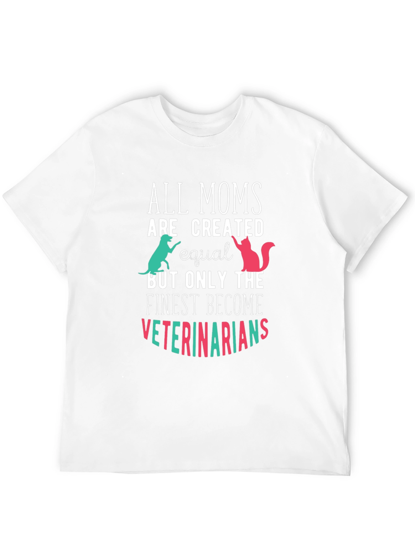 Black Veterinarian Mom T-Shirt - All Moms Created Equal Tee view 12