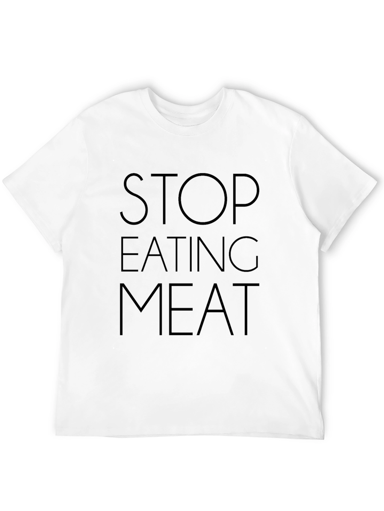 Black Stop Eating Meat Graphic Tee - Vegan T-Shirt view 12