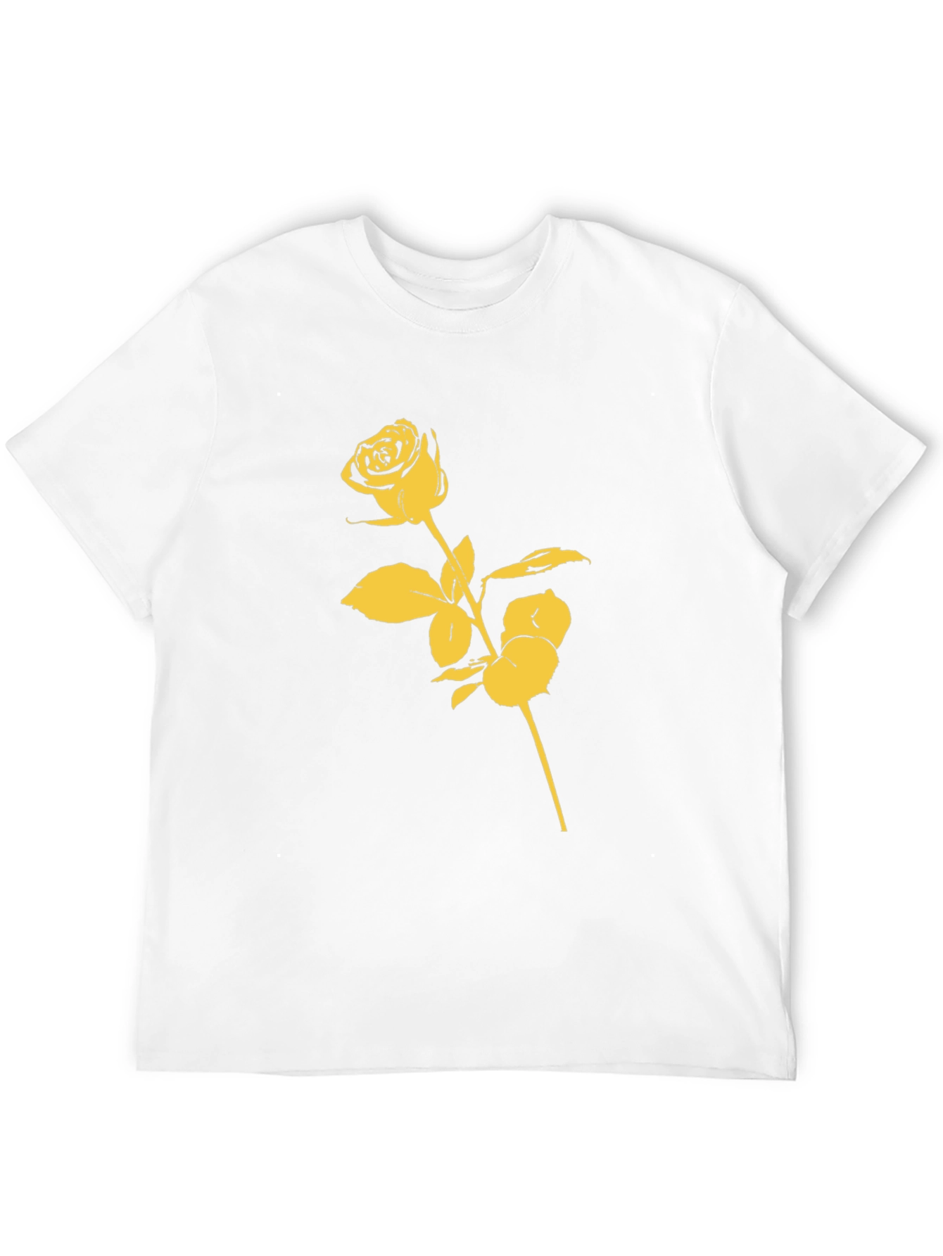 Black Black T-Shirt with Gold Rose Graphic view 12