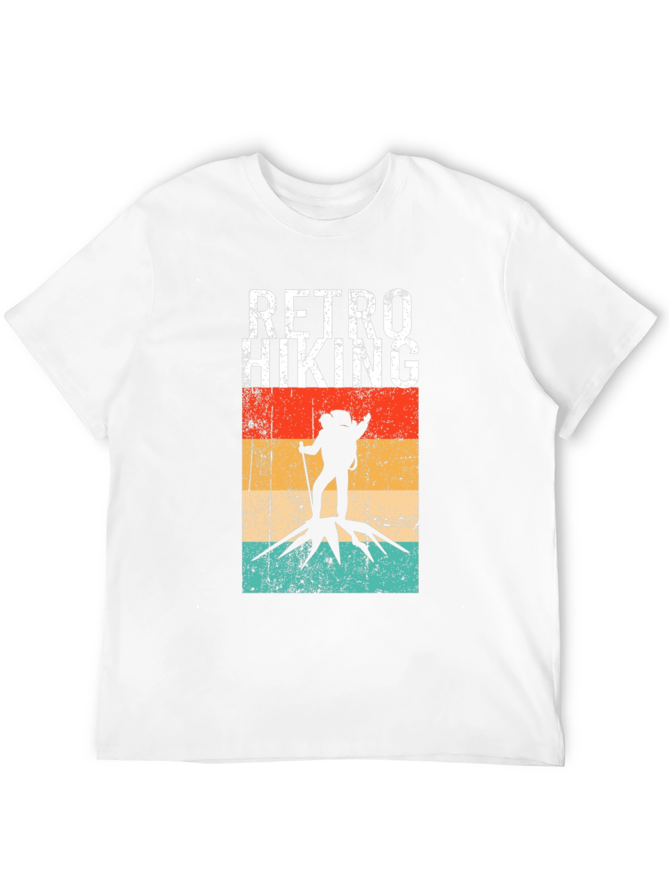 Black Retro Hiking T-Shirt - Vintage Outdoors Adventure Tee view 12