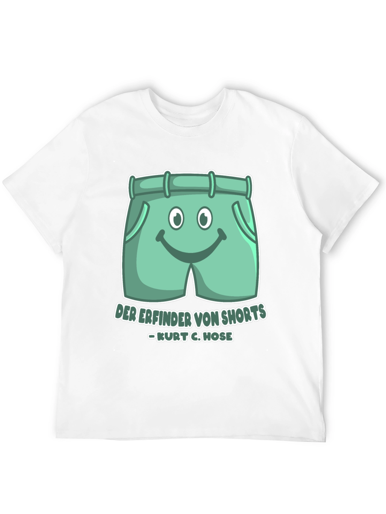 Black Funny Shorts T-Shirt - "Inventor of Shorts" view 12