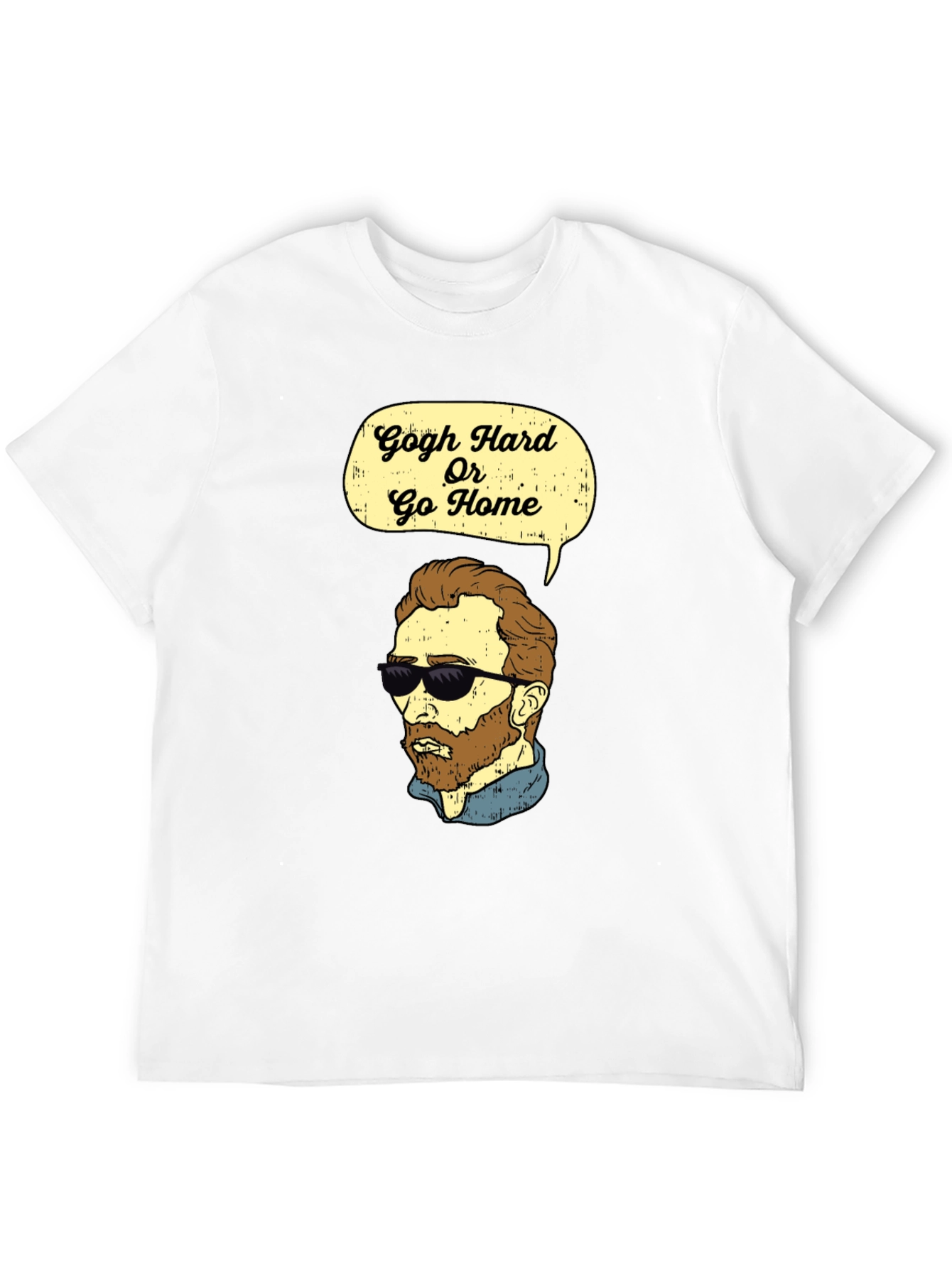 Black Gogh Hard Or Go Home Graphic T-Shirt view 12