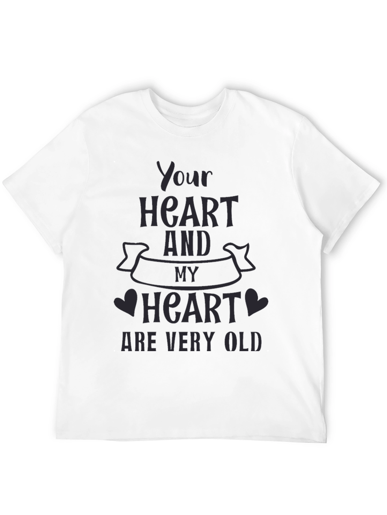 Black Your Heart and My Heart T-Shirt - Black view 12
