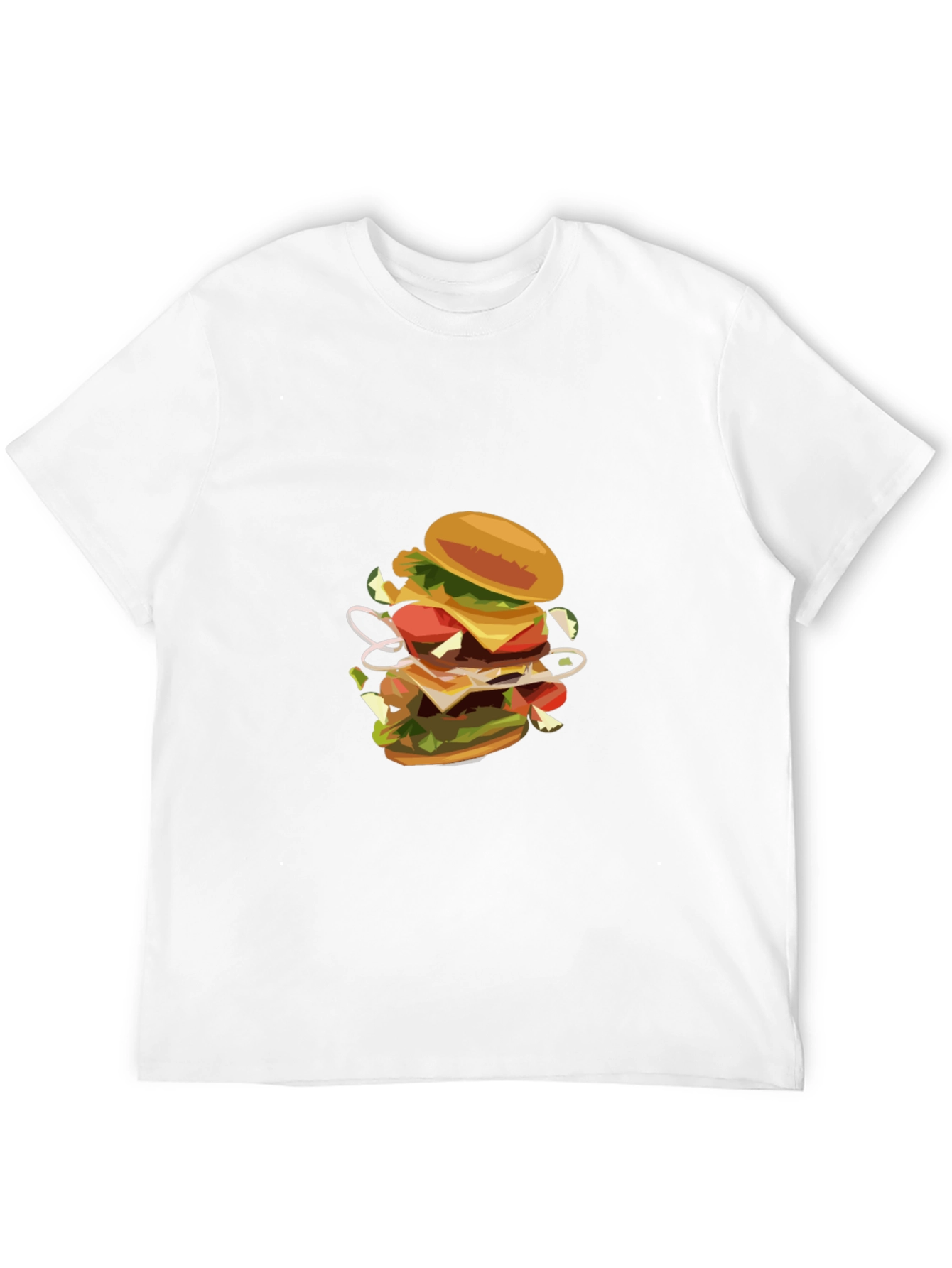 Black Burger Graphic Black T-Shirt view 12