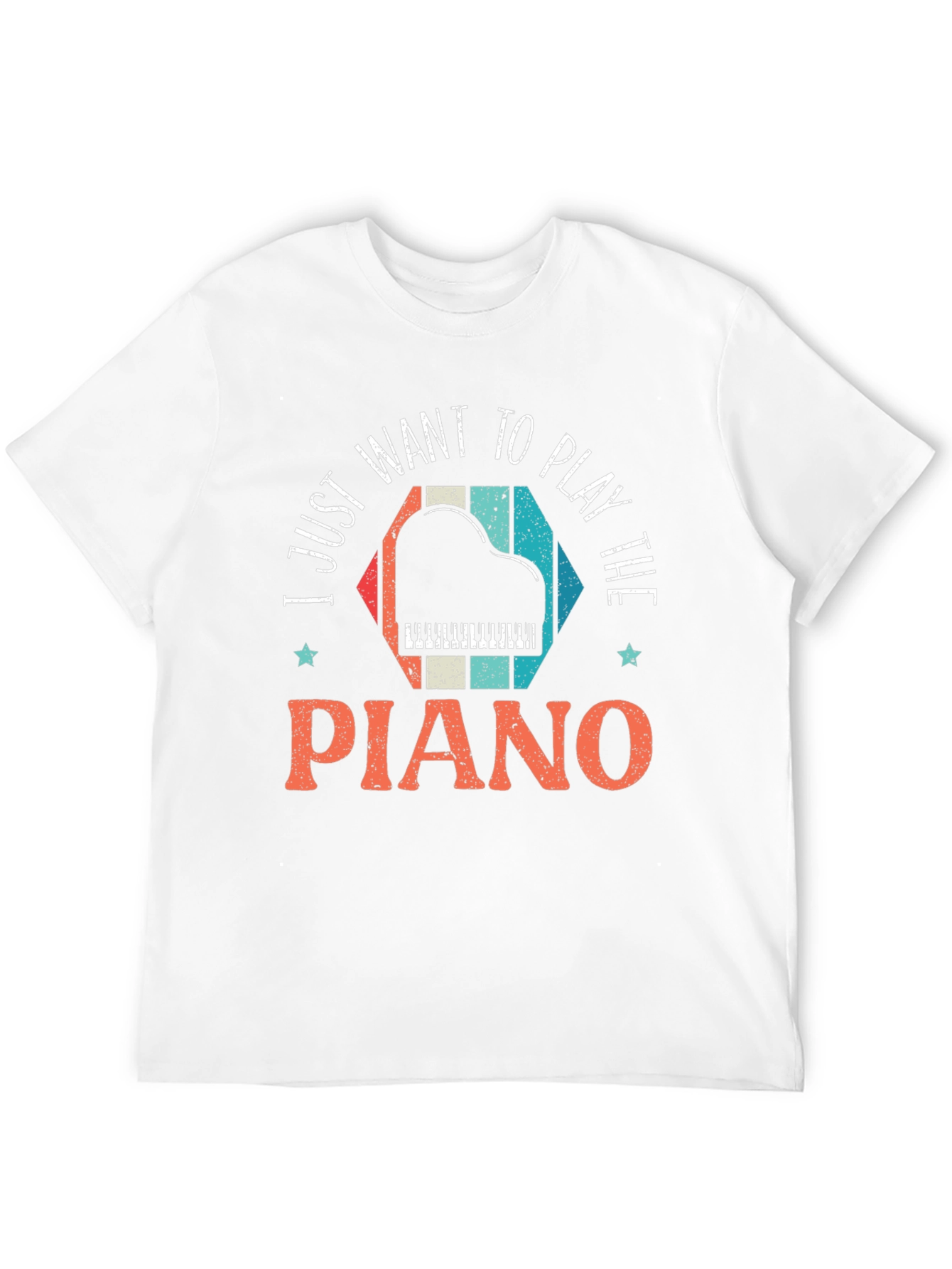Black I Just Want To Play The Piano T-Shirt view 12