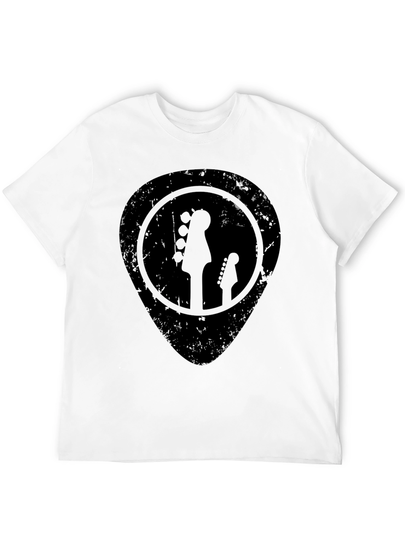 Black Guitar Pick T-Shirt - Rock and Roll Tee view 12