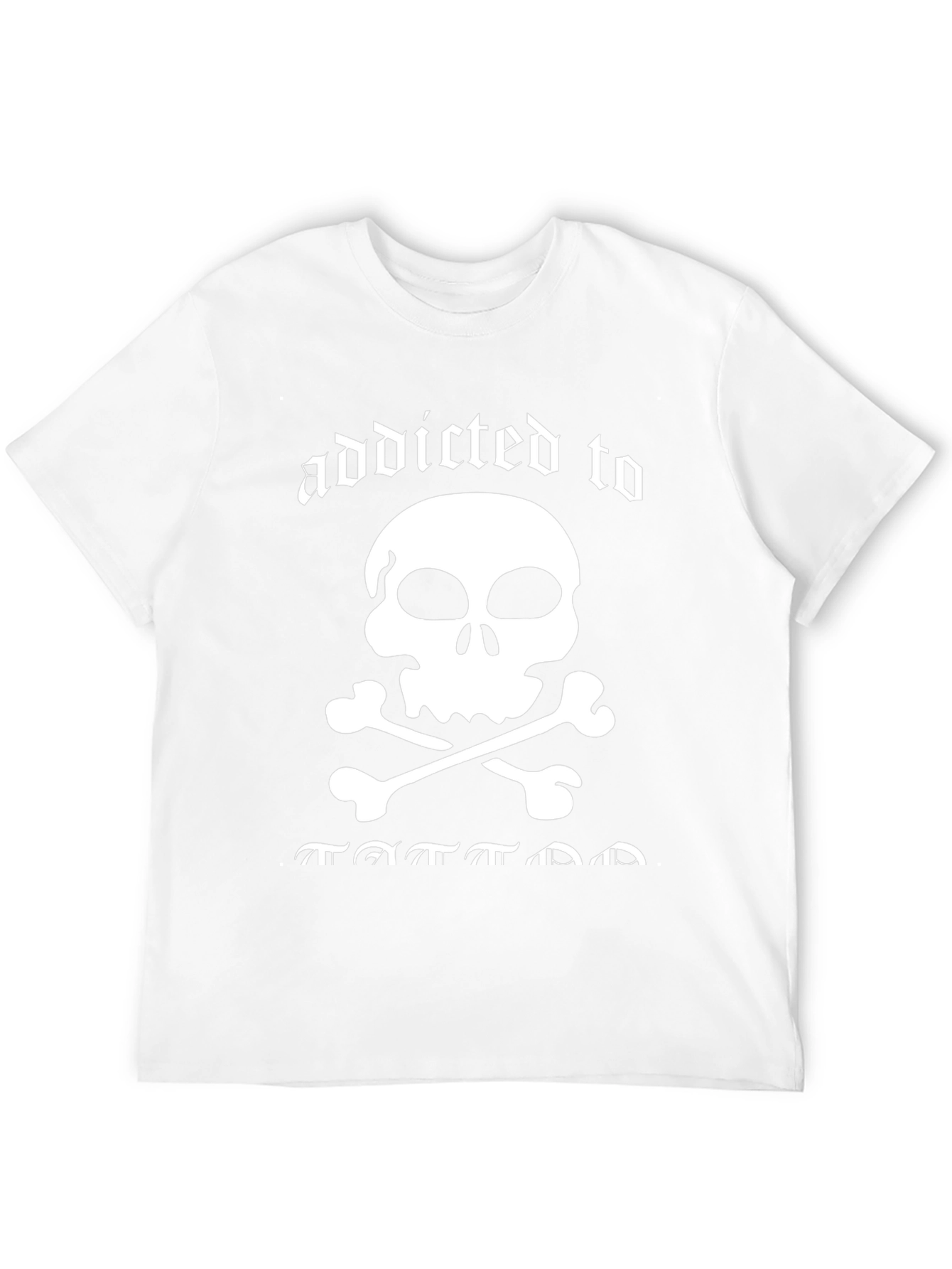 Black Addicted to Tattoos Skull Graphic Tee view 12