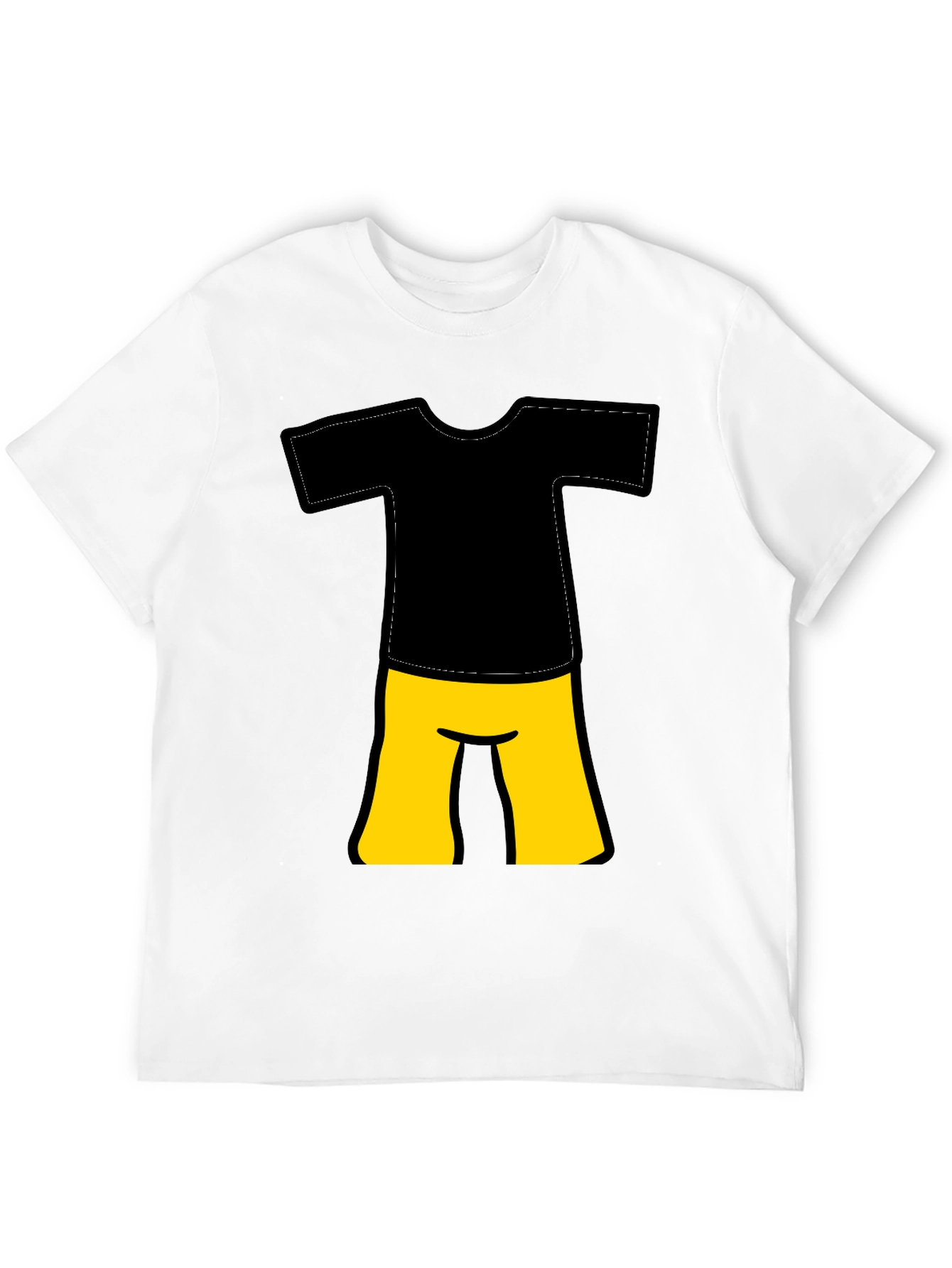 Black Black Cartoon Outfit T-Shirt view 12