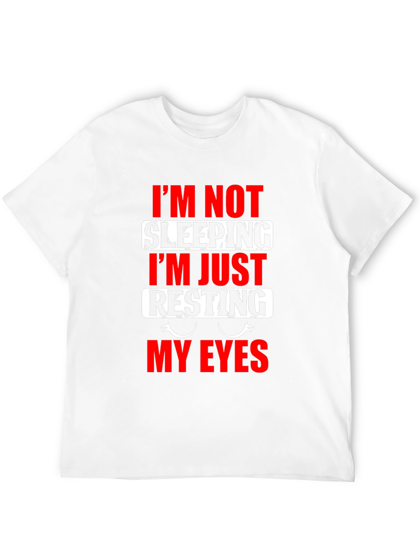 Black Funny "Resting My Eyes" Graphic T-Shirt view 12