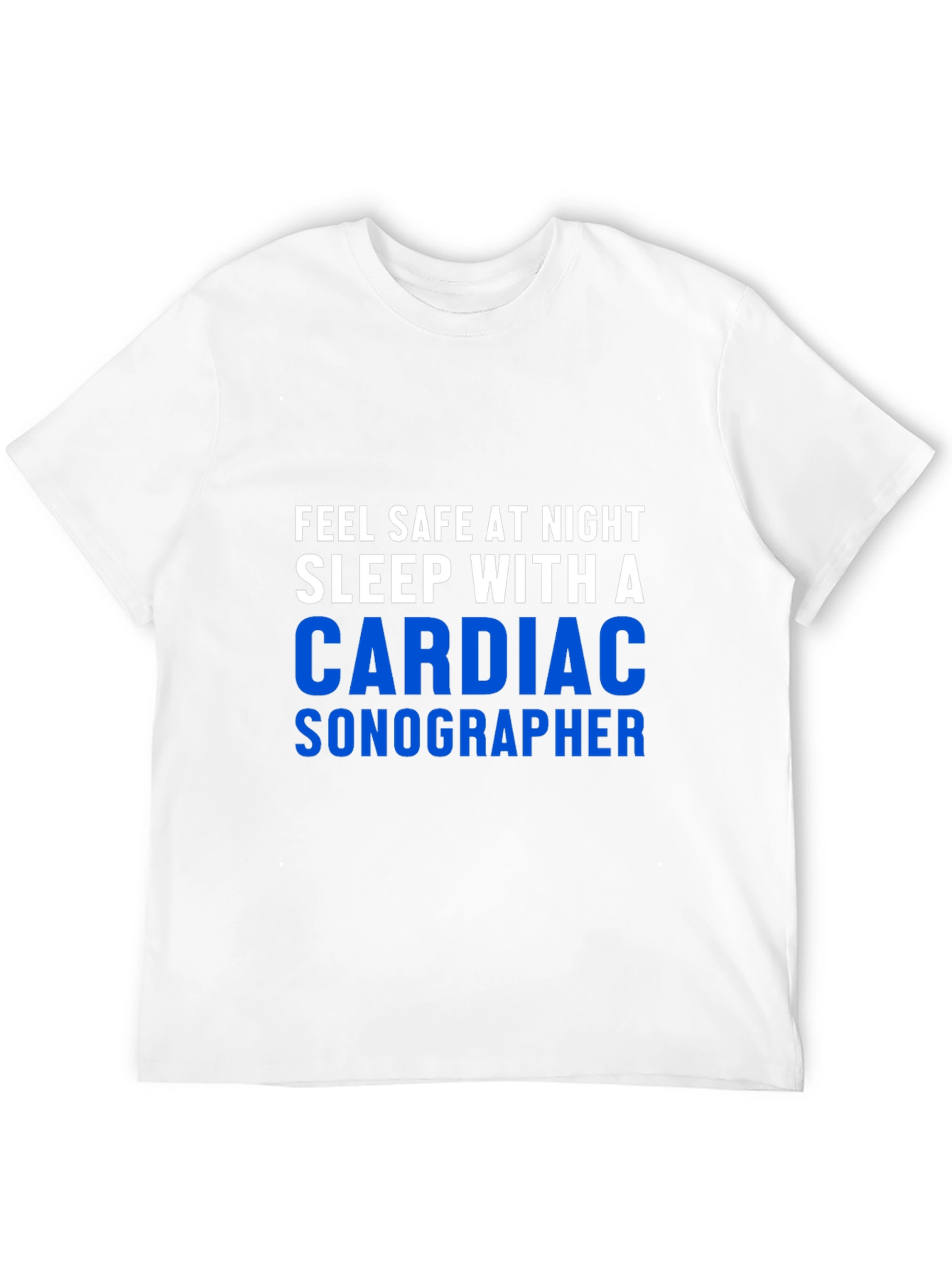Black Cardiac Sonographer Graphic Tee - Feel Safe at Night! view 12