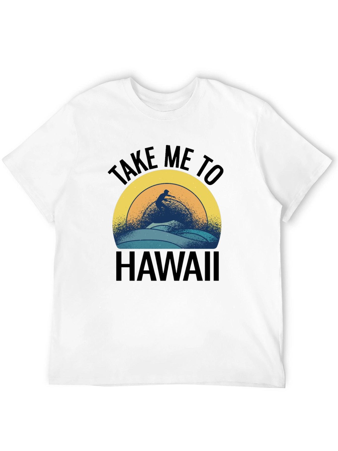 Black Take Me To Hawaii Surfer Graphic T-Shirt view 12