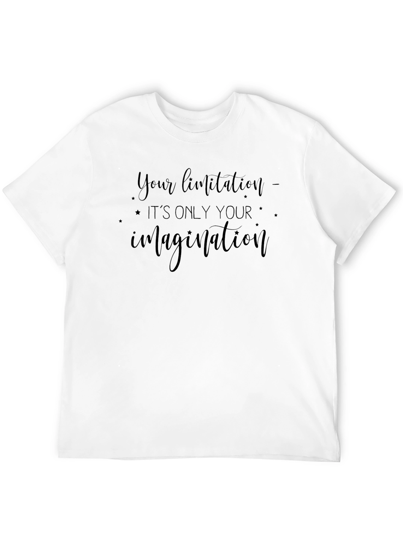 Black Motivational Black T-Shirt - Imagination Quote view 12