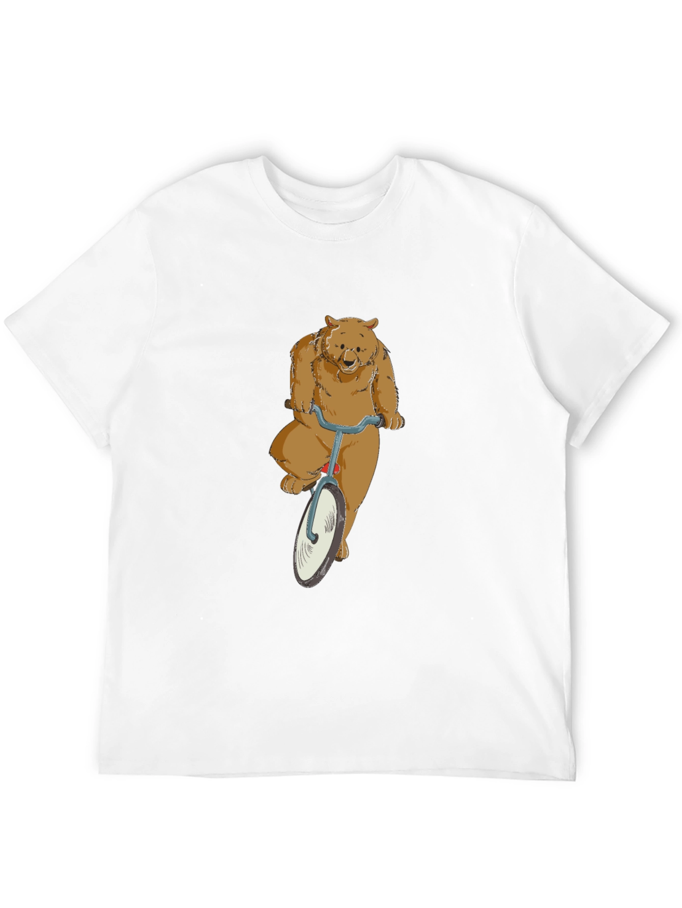 Black Bear on a Bike Graphic T-Shirt view 12