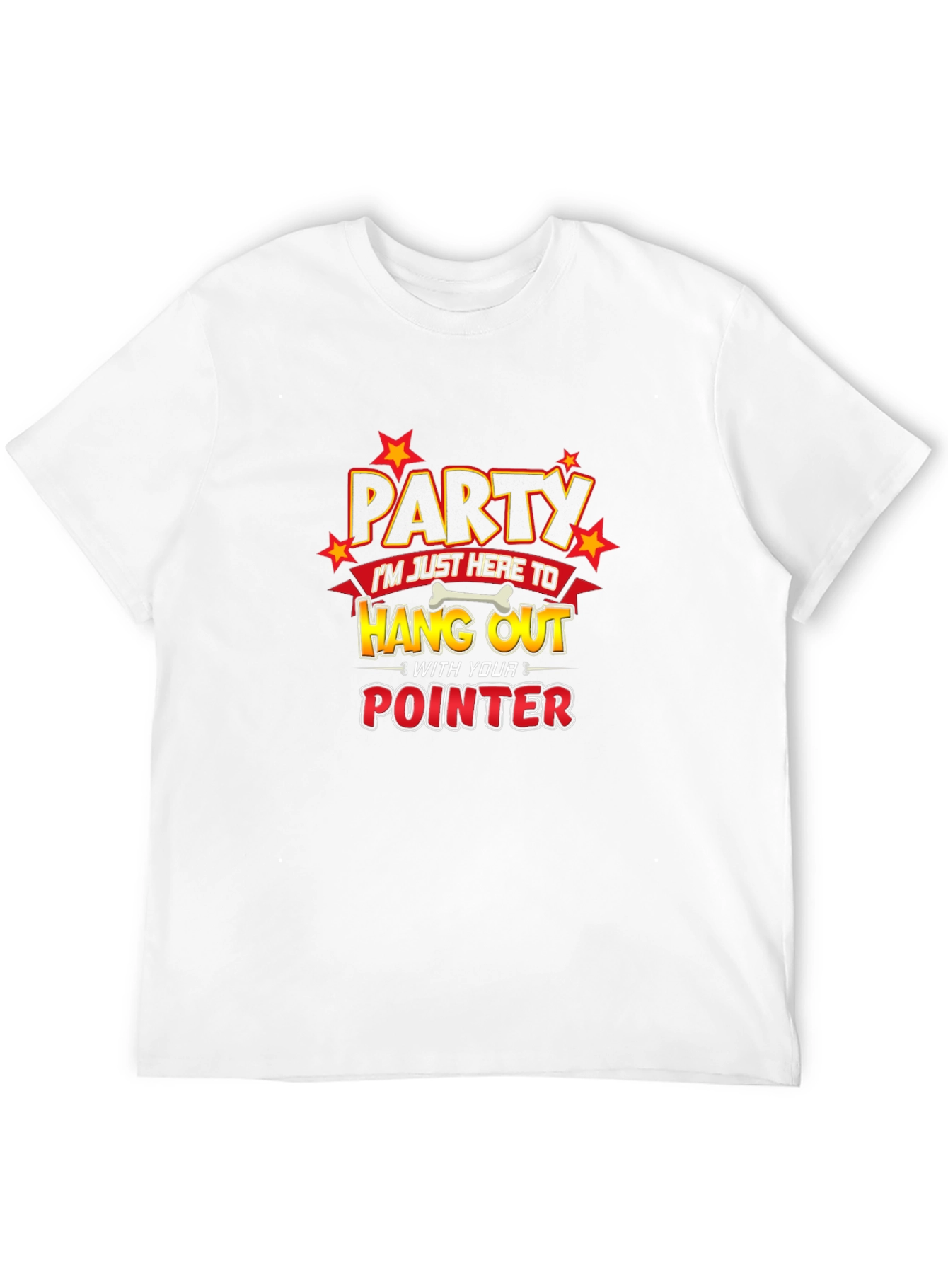 Black Party Pointer Dog Humor Graphic T-Shirt view 12