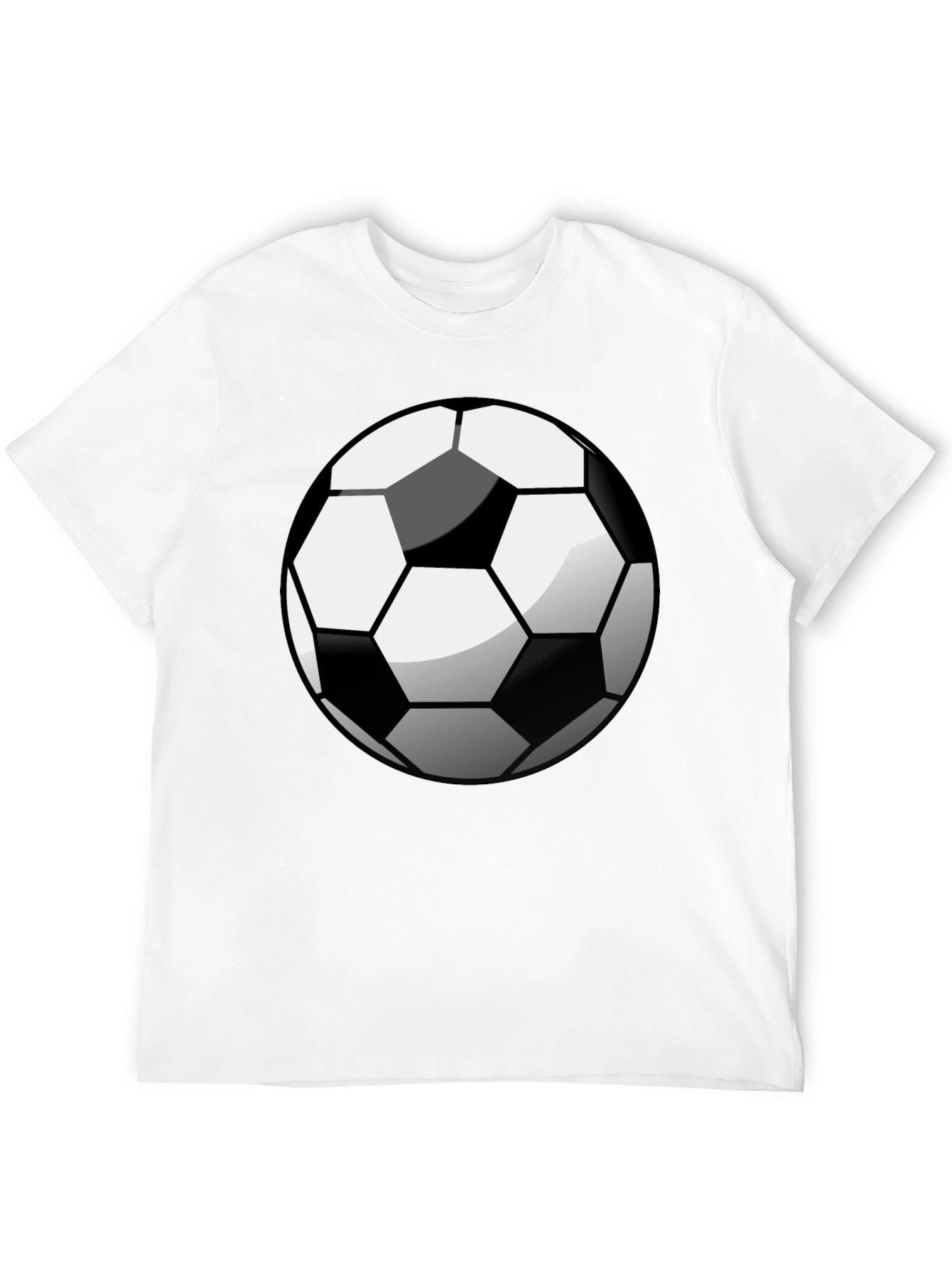 Black Soccer Ball Graphic Tee - Black Cotton T-Shirt view 12