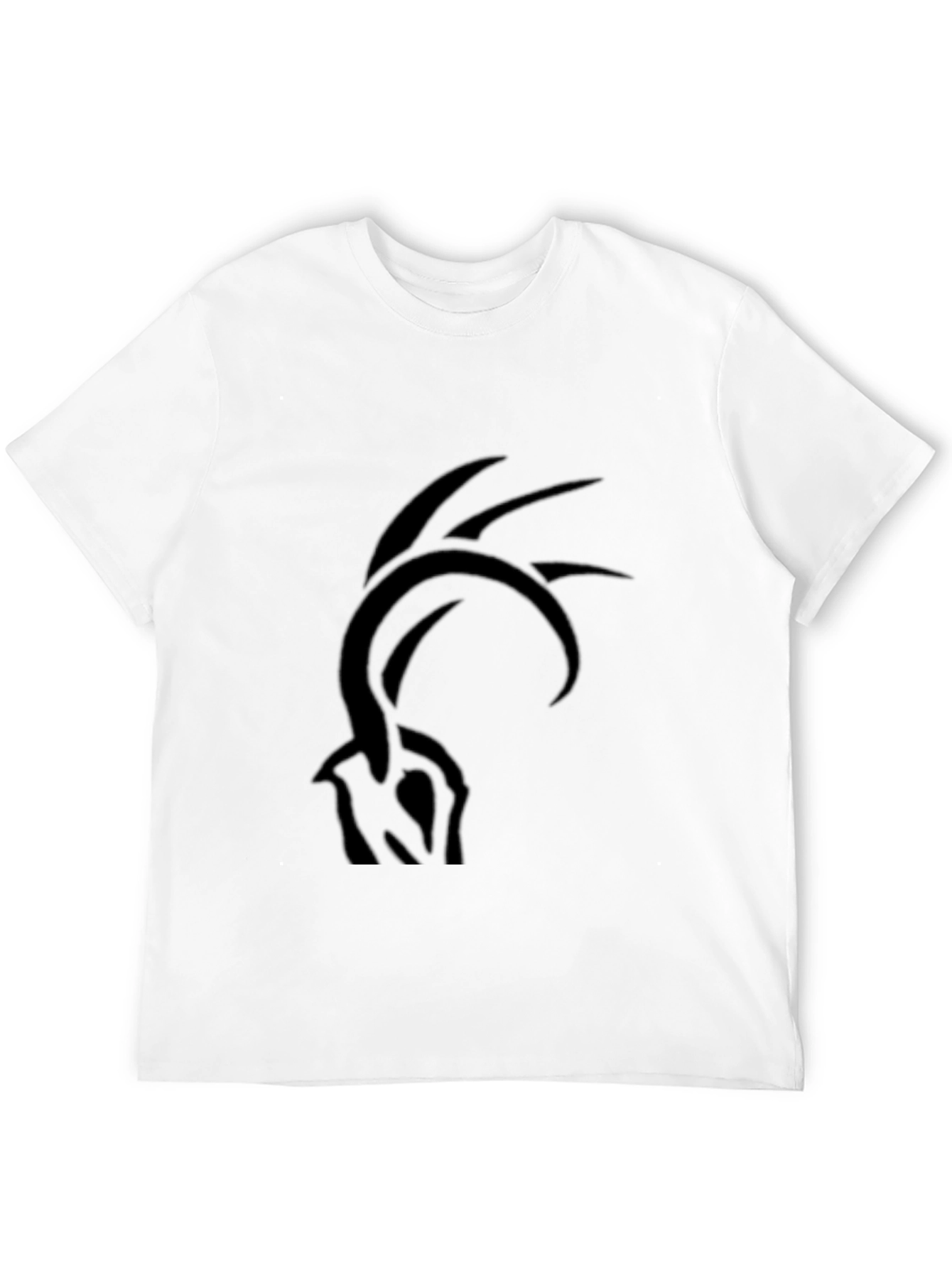 Black Black T-Shirt with Abstract Graphic Print view 12