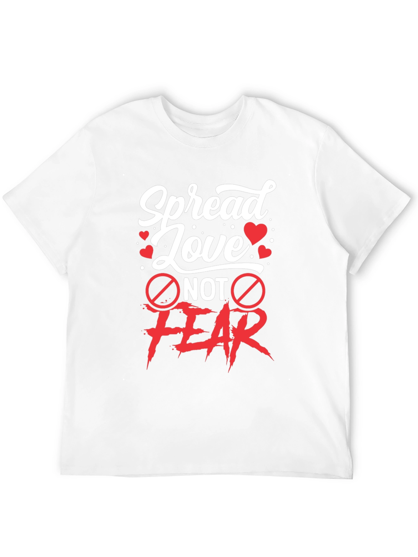 Black Spread Love Not Fear Graphic T-Shirt view 12