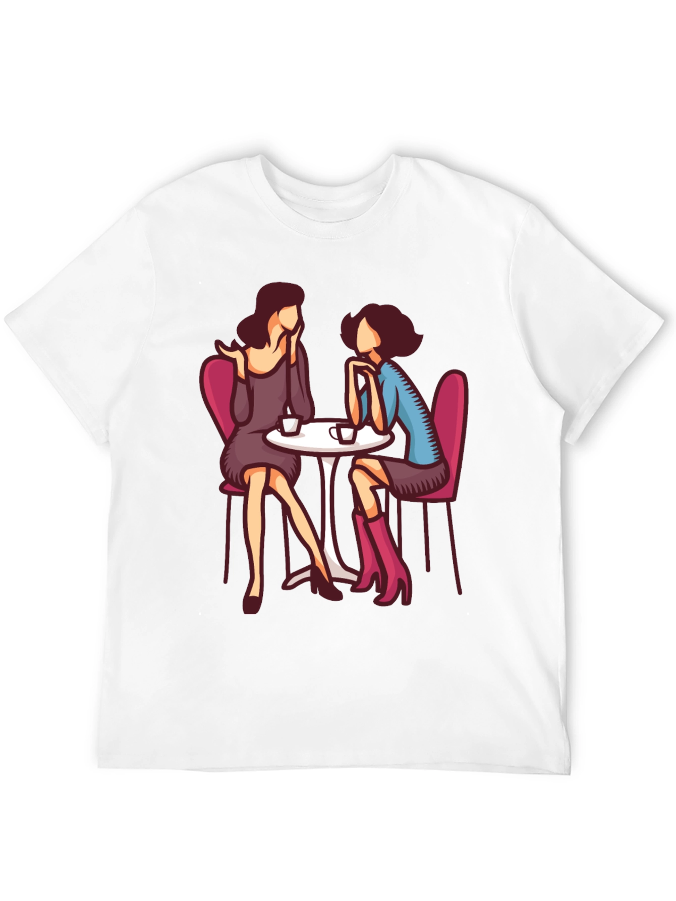 Cafe Conversation Graphic T-Shirt - 12