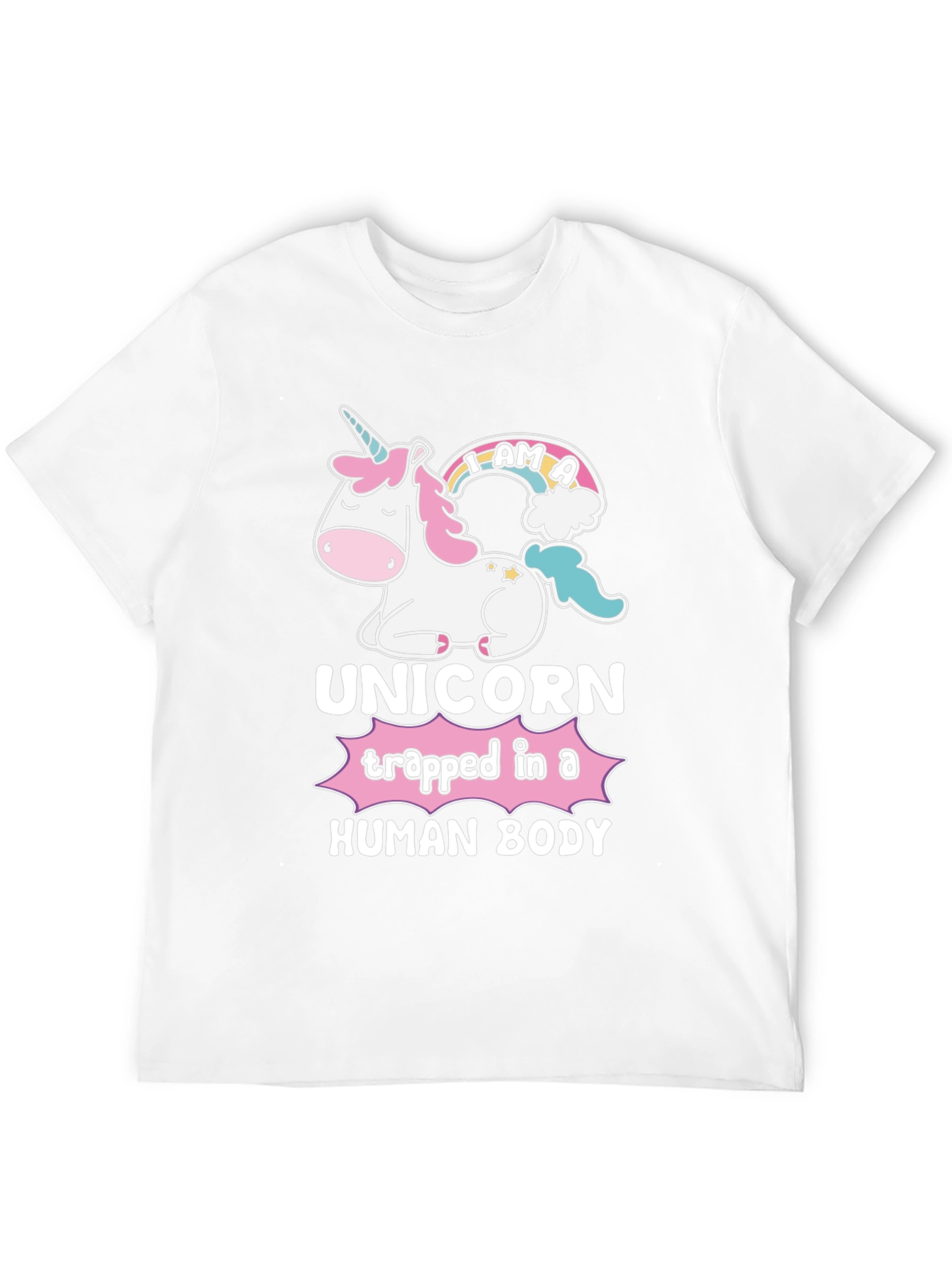 Black Unicorn Trapped in a Human Body T-Shirt view 12