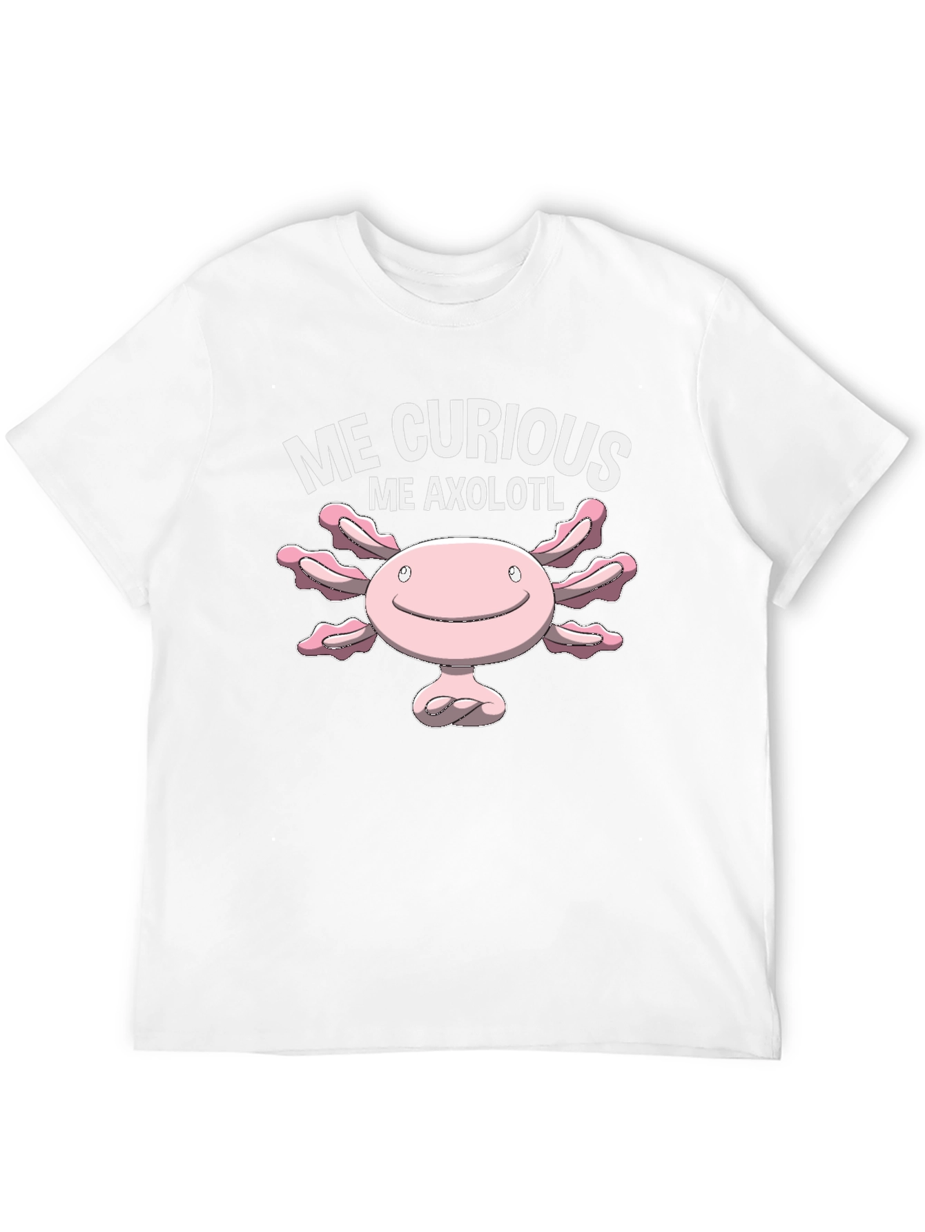 Black Me Curious Me Axolotl T-Shirt Cute Cartoon Graphic view 12