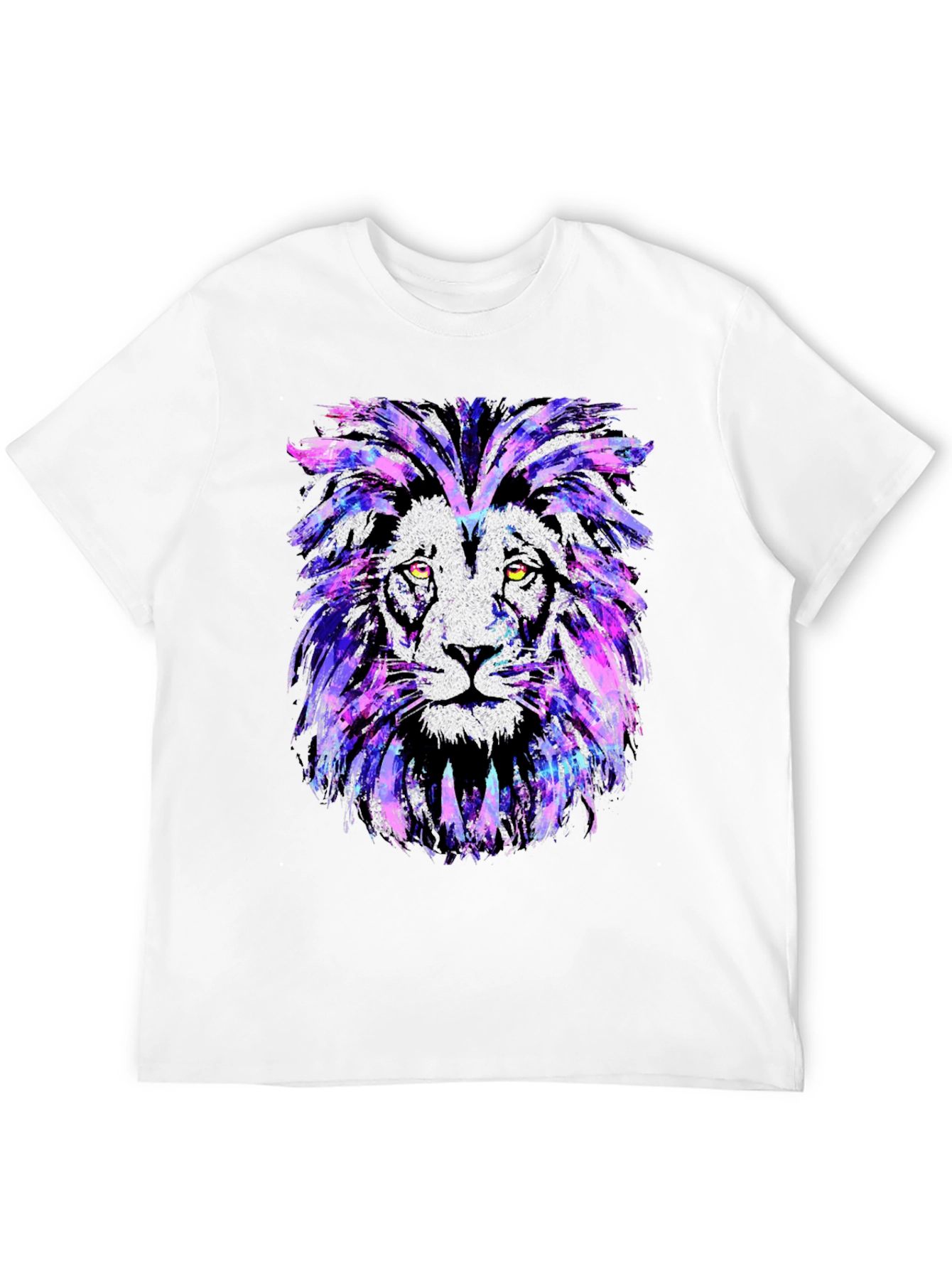 Black Galaxy Lion Graphic Tee - Stylish Men's Black T-Shirt view 12
