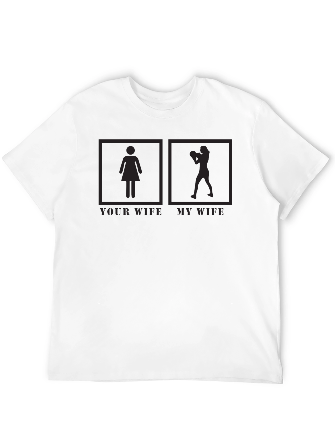 Black Your Wife My Wife Boxer Graphic T-Shirt Funny Tee view 12