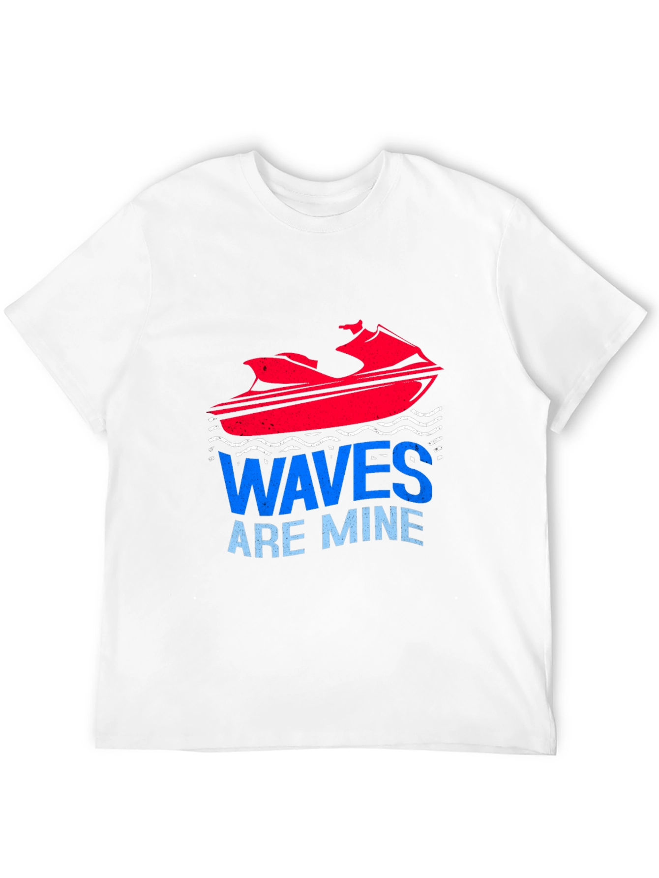 Black Waves Are Mine Graphic Tee - Jet Ski T-Shirt view 12