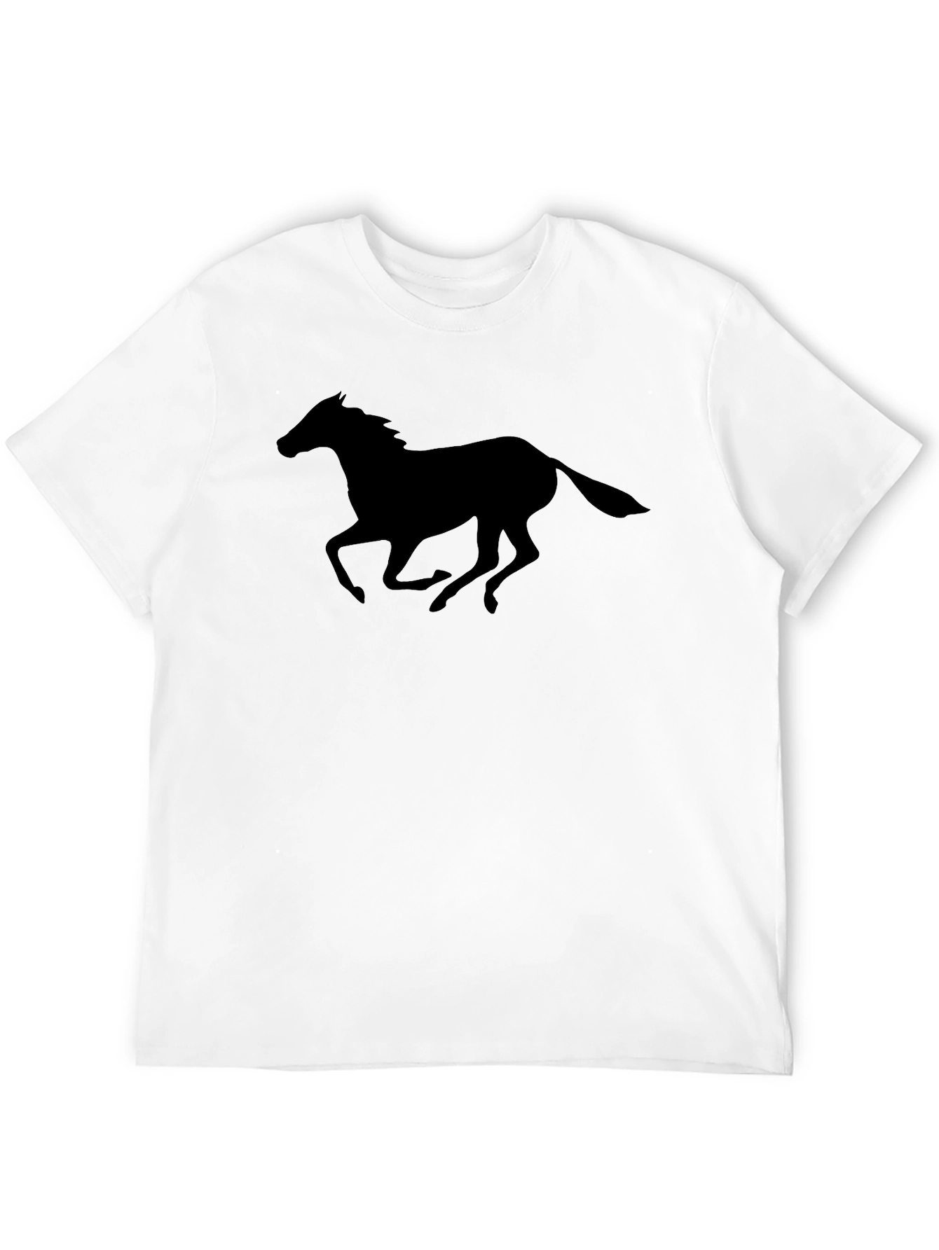 Black Black Horse Silhouette Graphic Tee - Unisex view 12