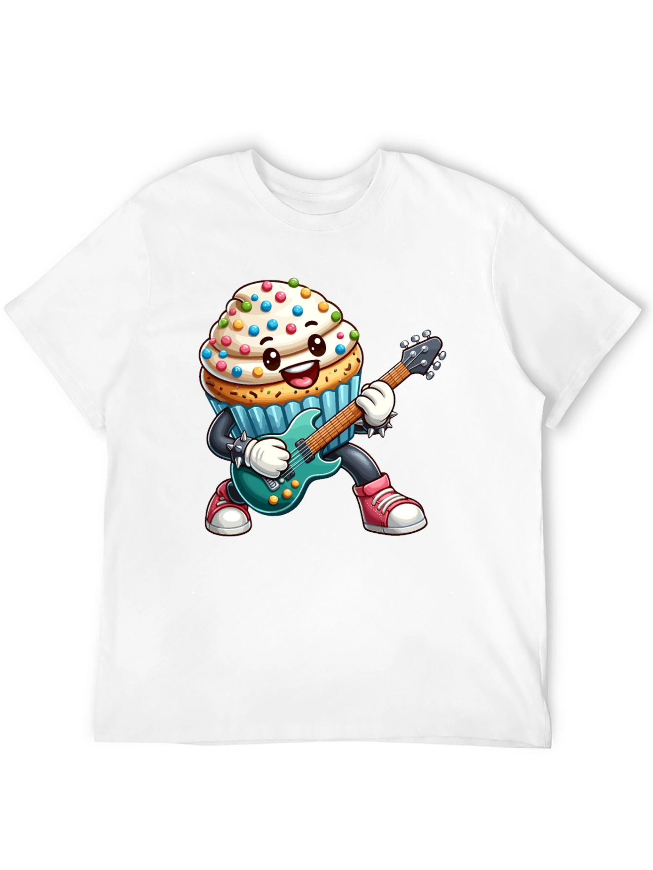 Black Cupcake Rocker Graphic Tee - Black Cotton T-Shirt view 12