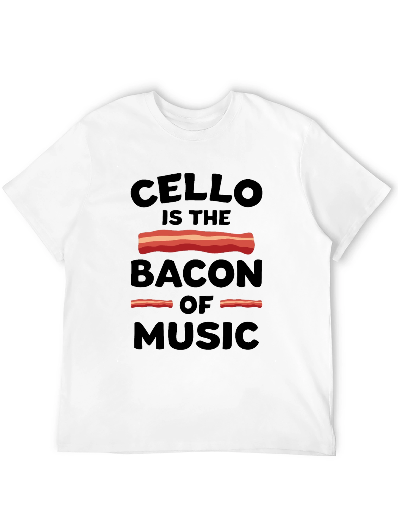 Black Cello is the Bacon of Music Graphic Tee view 12