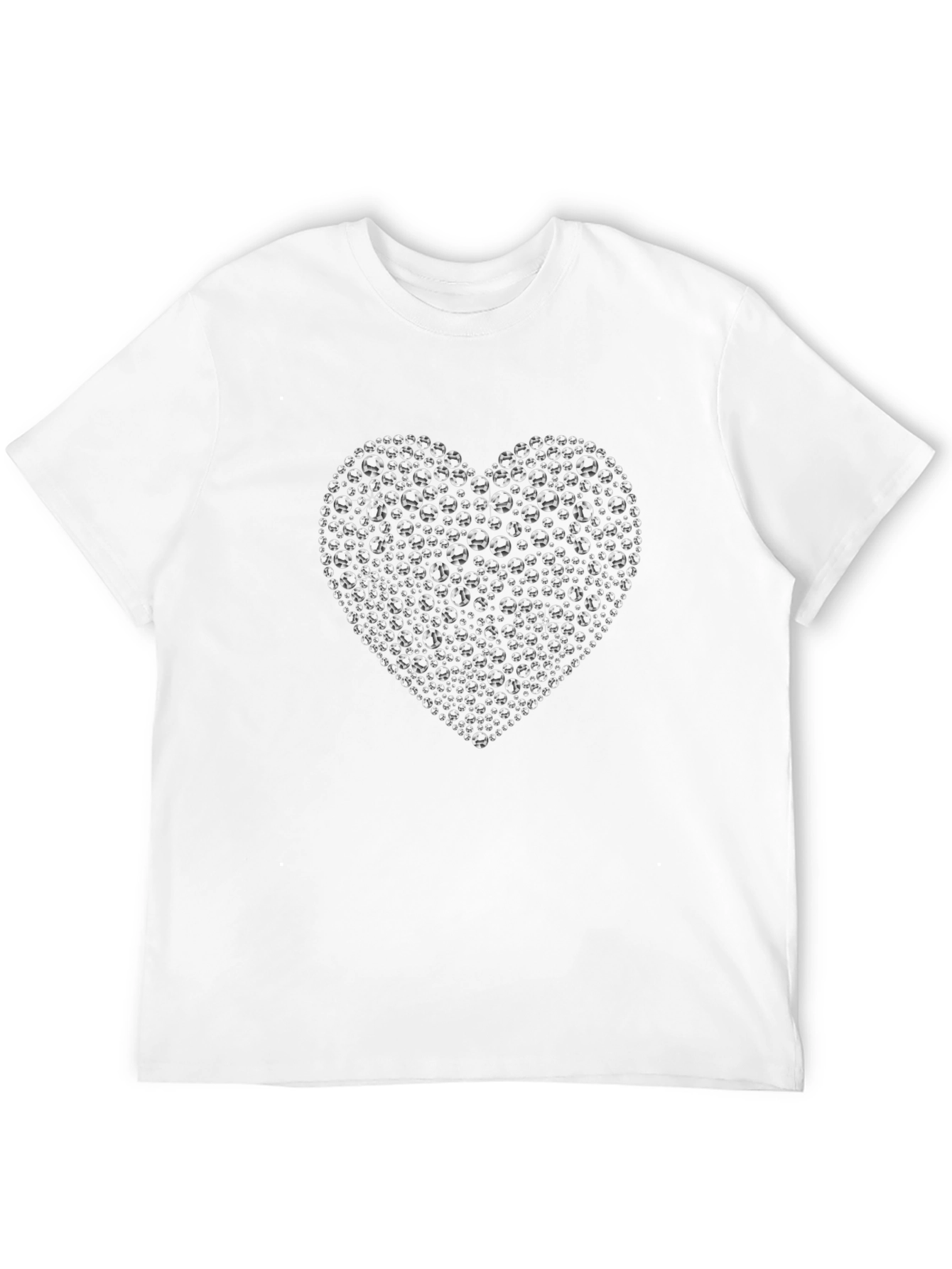 Black Heart of Diamonds Graphic Tee view 12