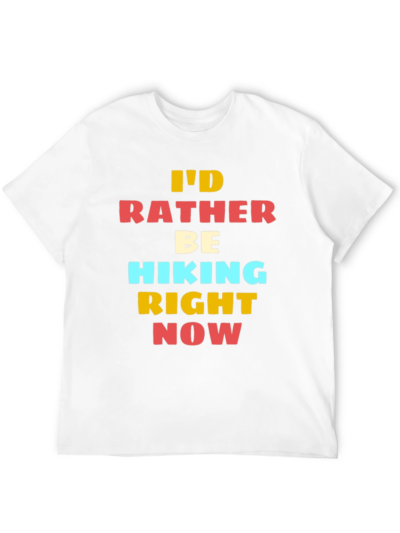 Black Hiking T-Shirt - I'd Rather Be Hiking Right Now view 12