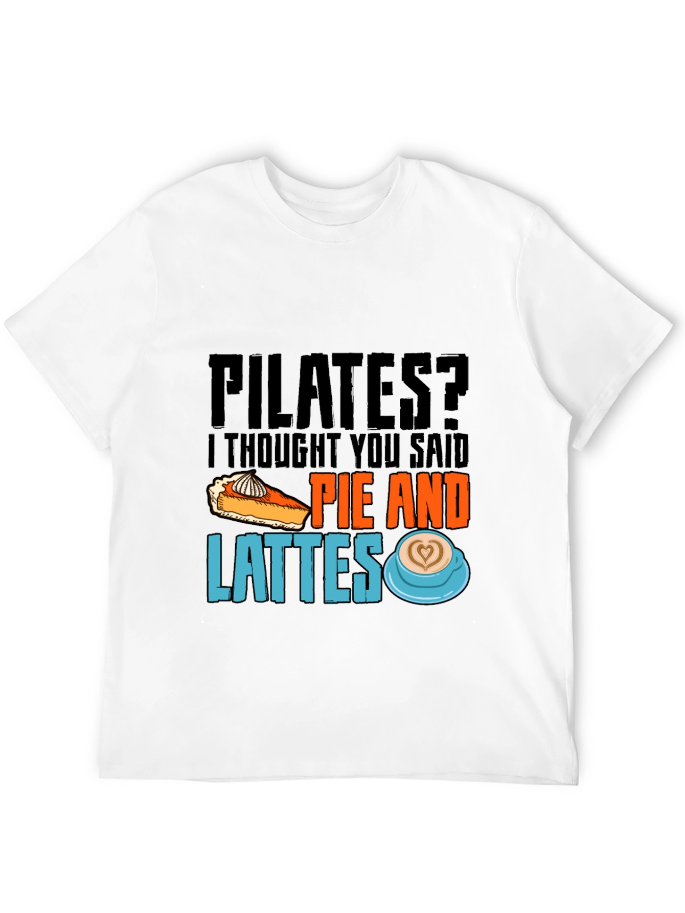 Black Pilates? Pie & Lattes T-Shirt Funny Workout Tee view 12