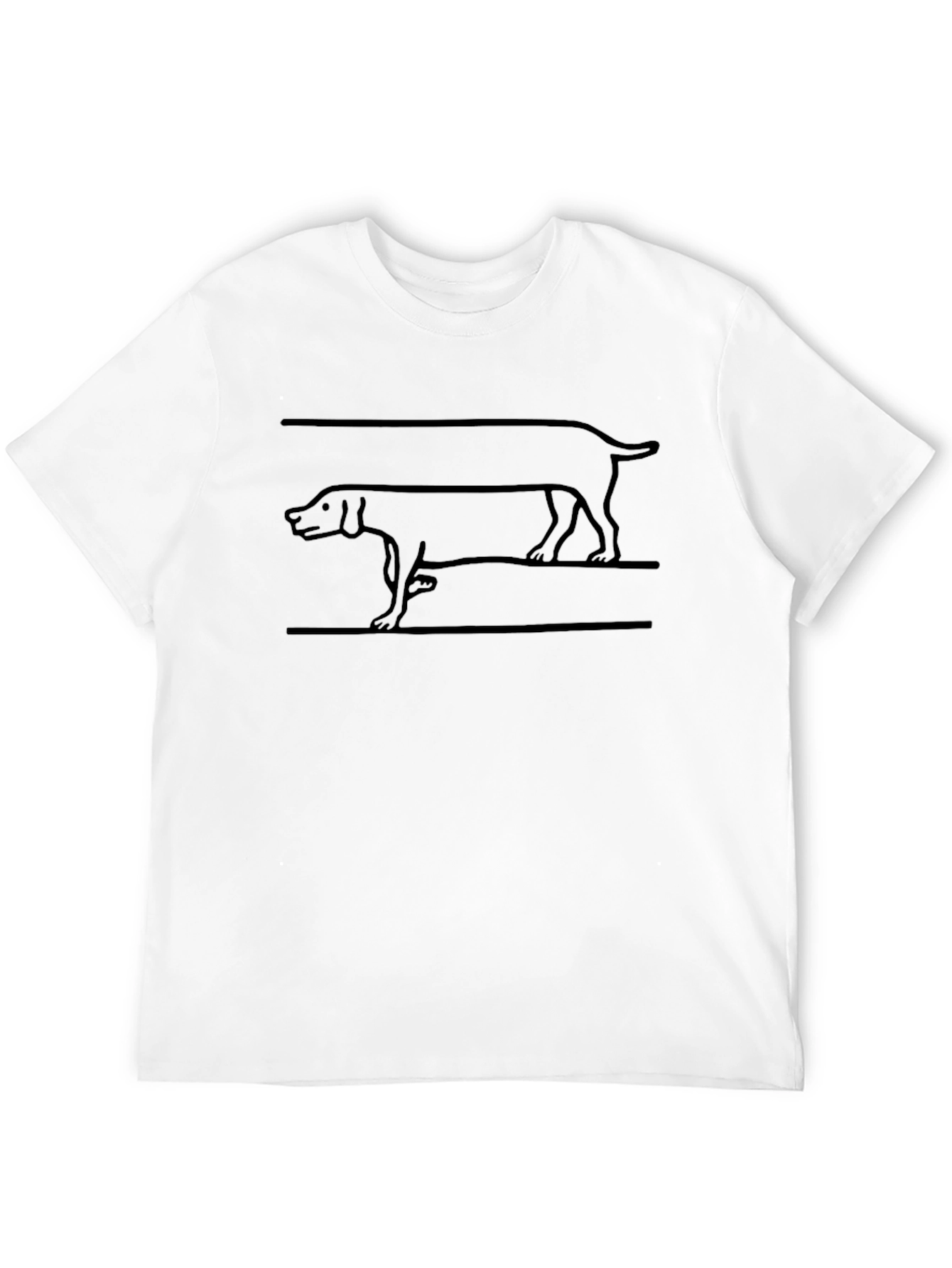 Black Dog Silhouette Graphic Tee - Unisex Black Shirt view 12