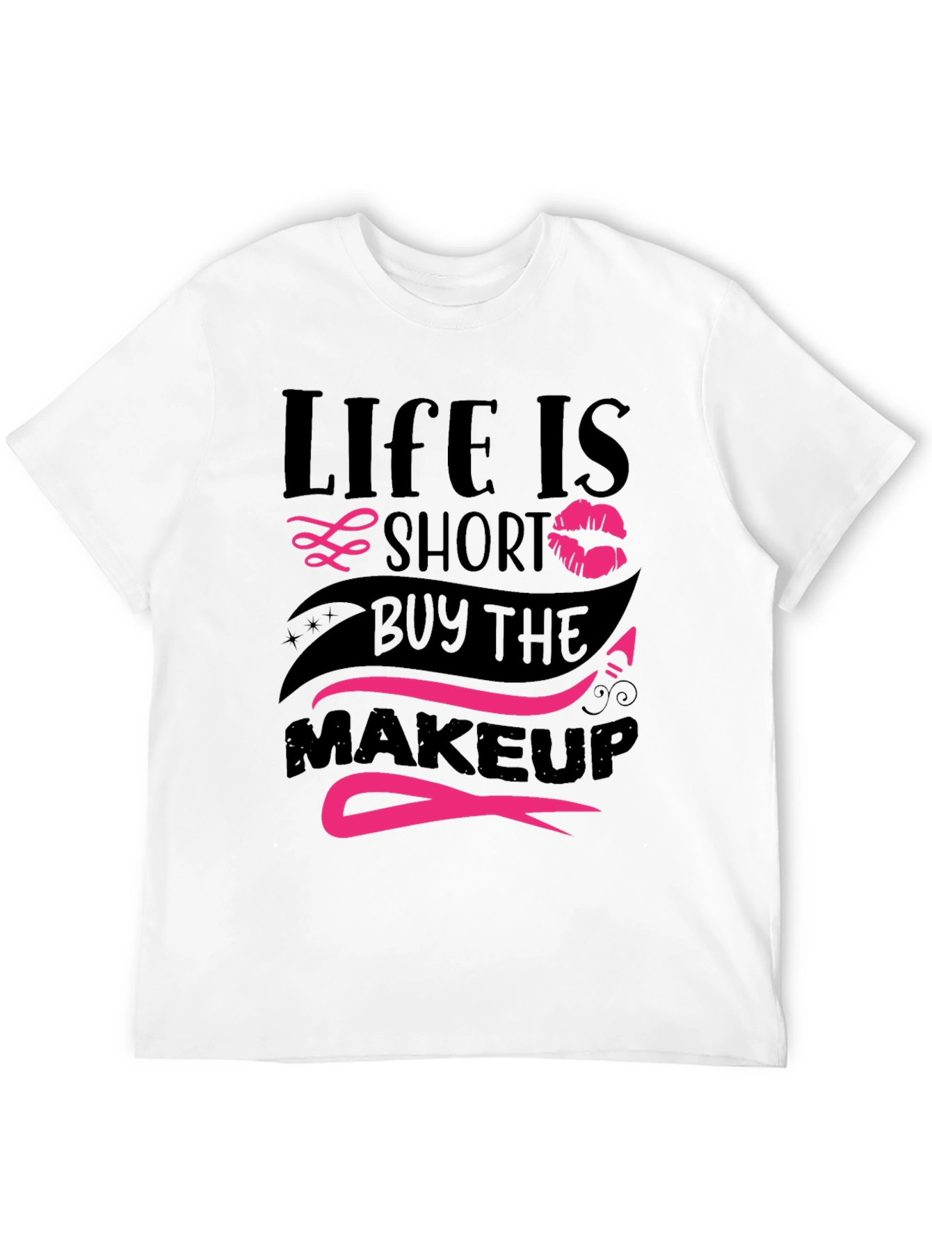 Black Life Is Short Makeup T-Shirt view 12
