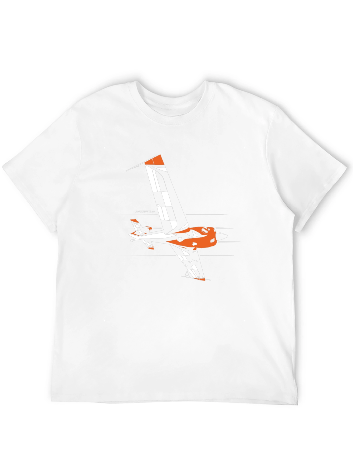 Black Orange Aerobatic Airplane T-Shirt - Black view 12