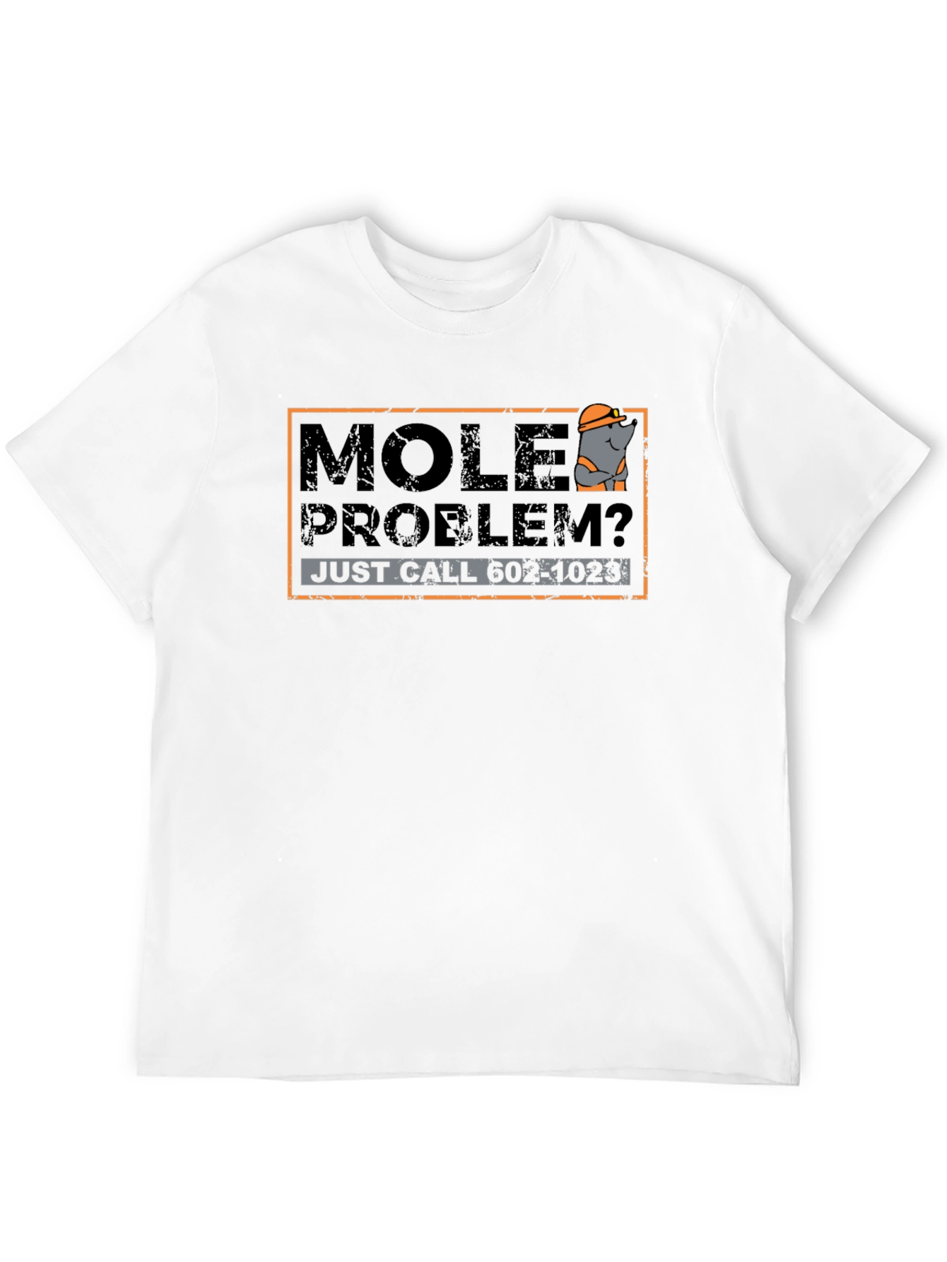 Black Mole Problem T-Shirt - Funny Pest Control Tee view 12