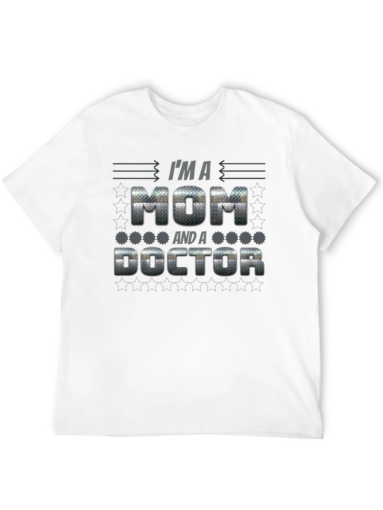Black I'm A Mom and a Doctor Graphic T-Shirt view 12