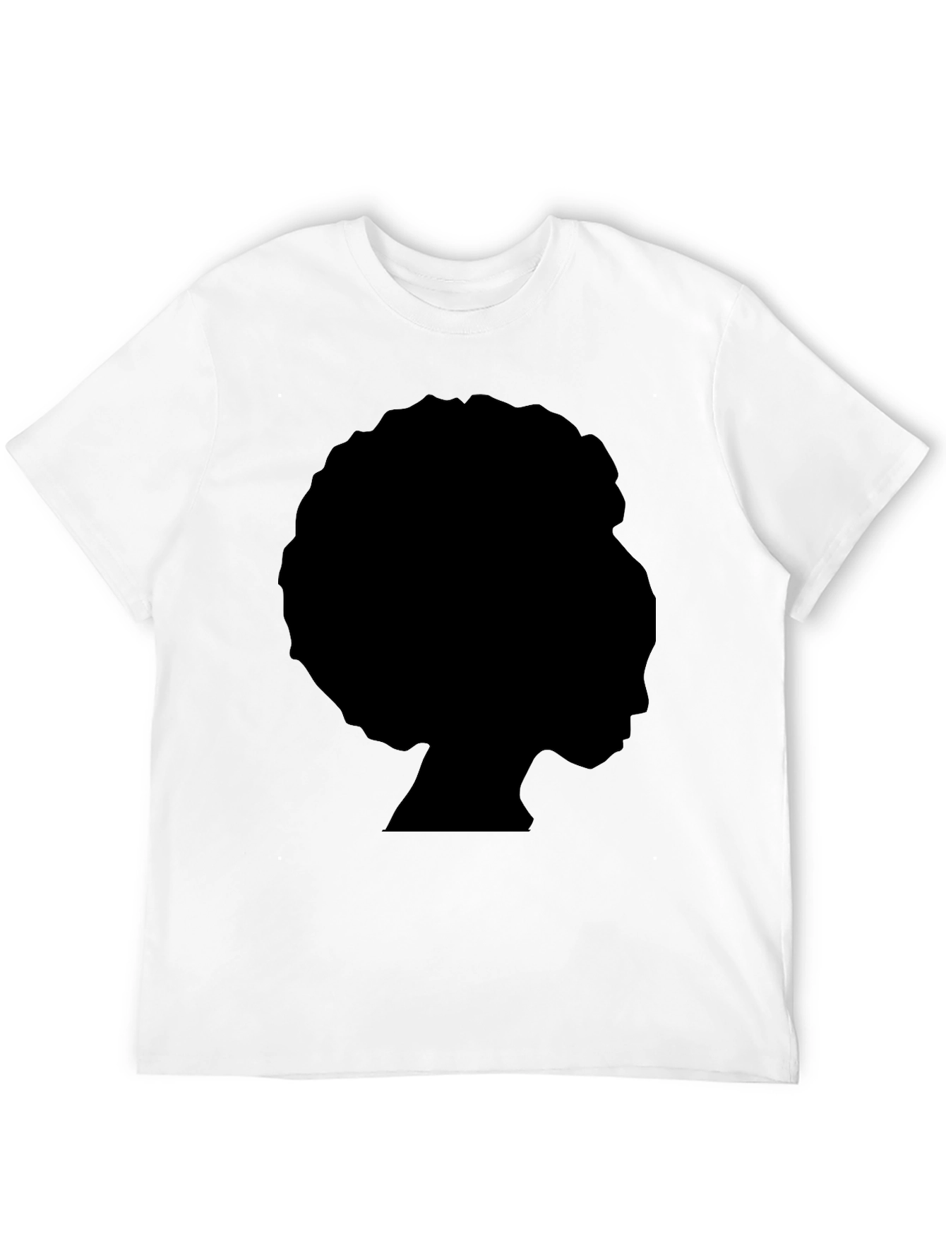 Black Afro Silhouette Graphic Tee - Cool Black T-Shirt view 12