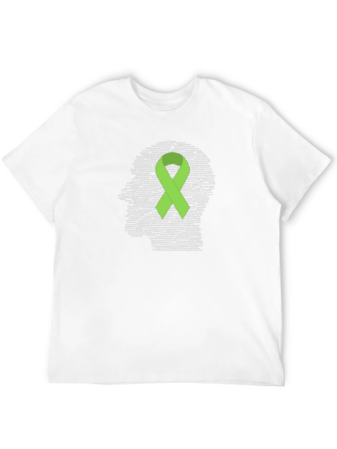 Black Mental Health Awareness Ribbon T-Shirt view 12
