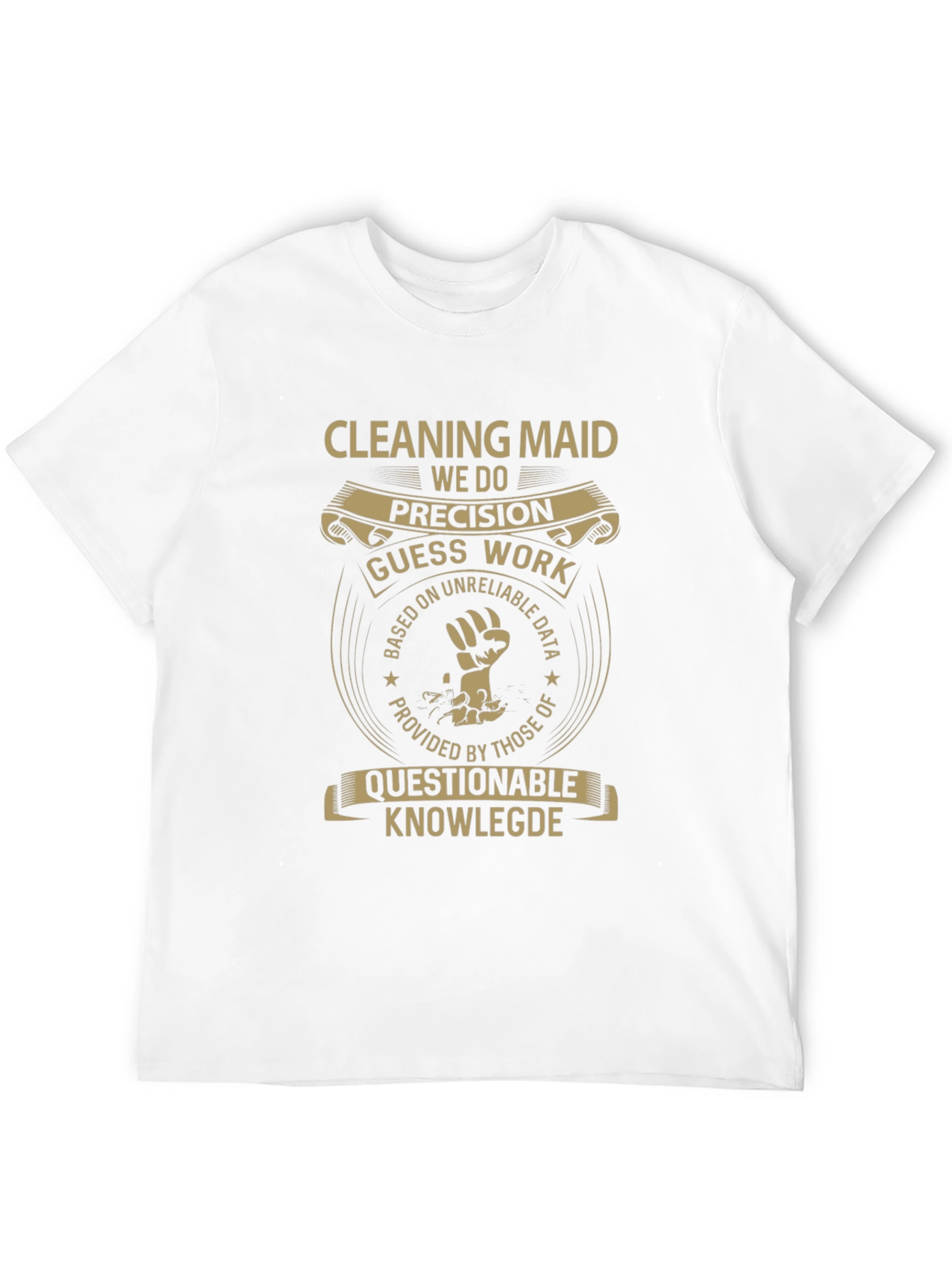 Black Cleaning Maid Precision T-Shirt view 12