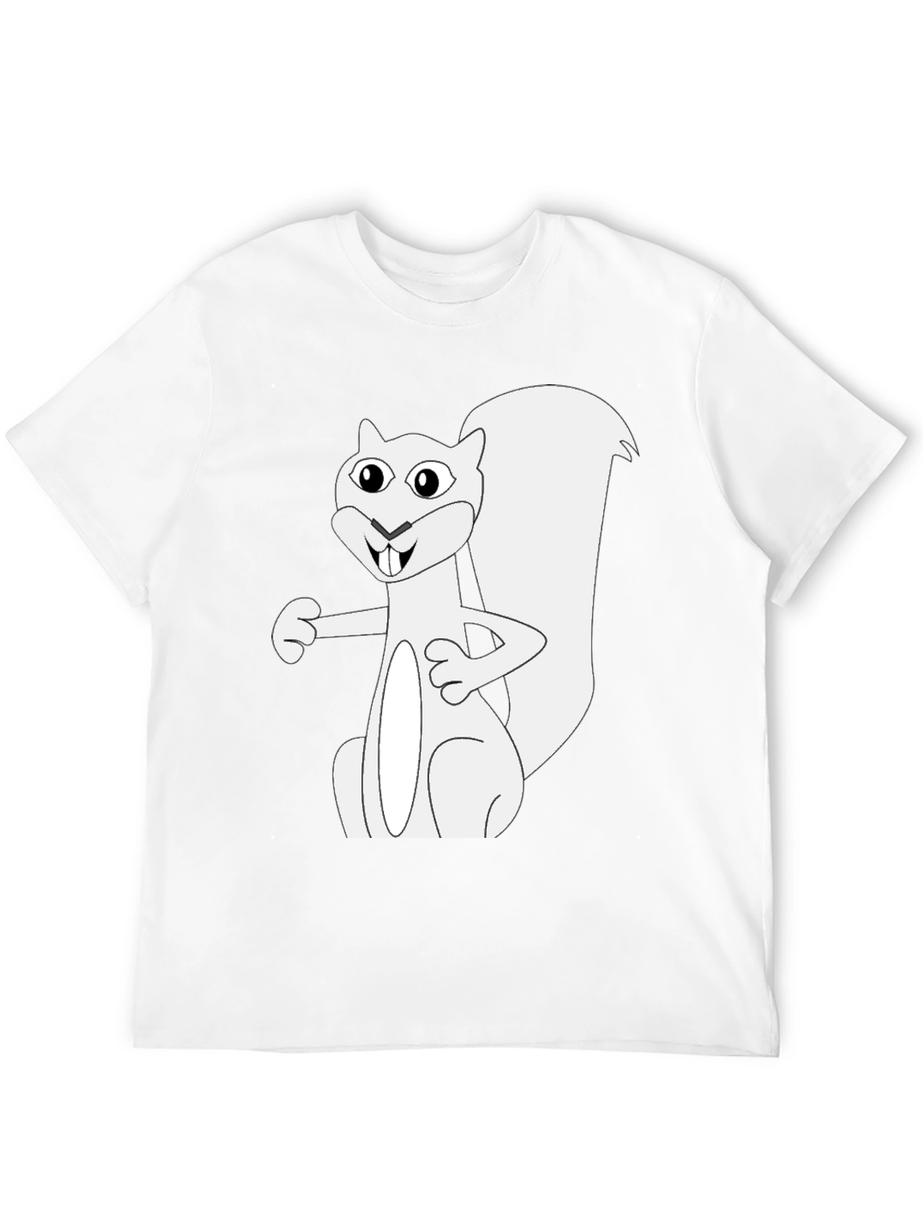 Black Squirrel Graphic Tee - Black Cotton T-Shirt view 12