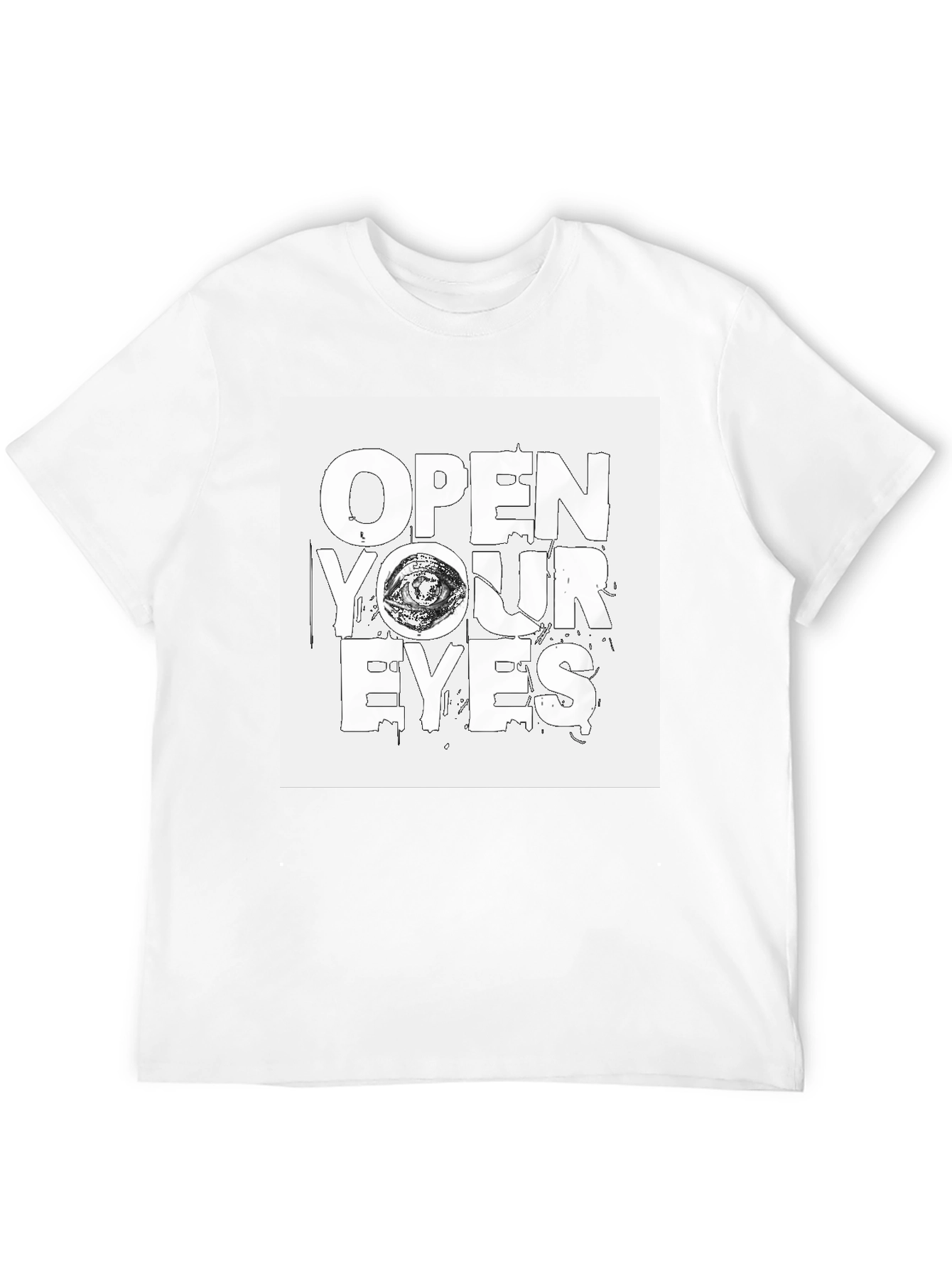 Black Open Your Eyes Graphic T-Shirt view 12
