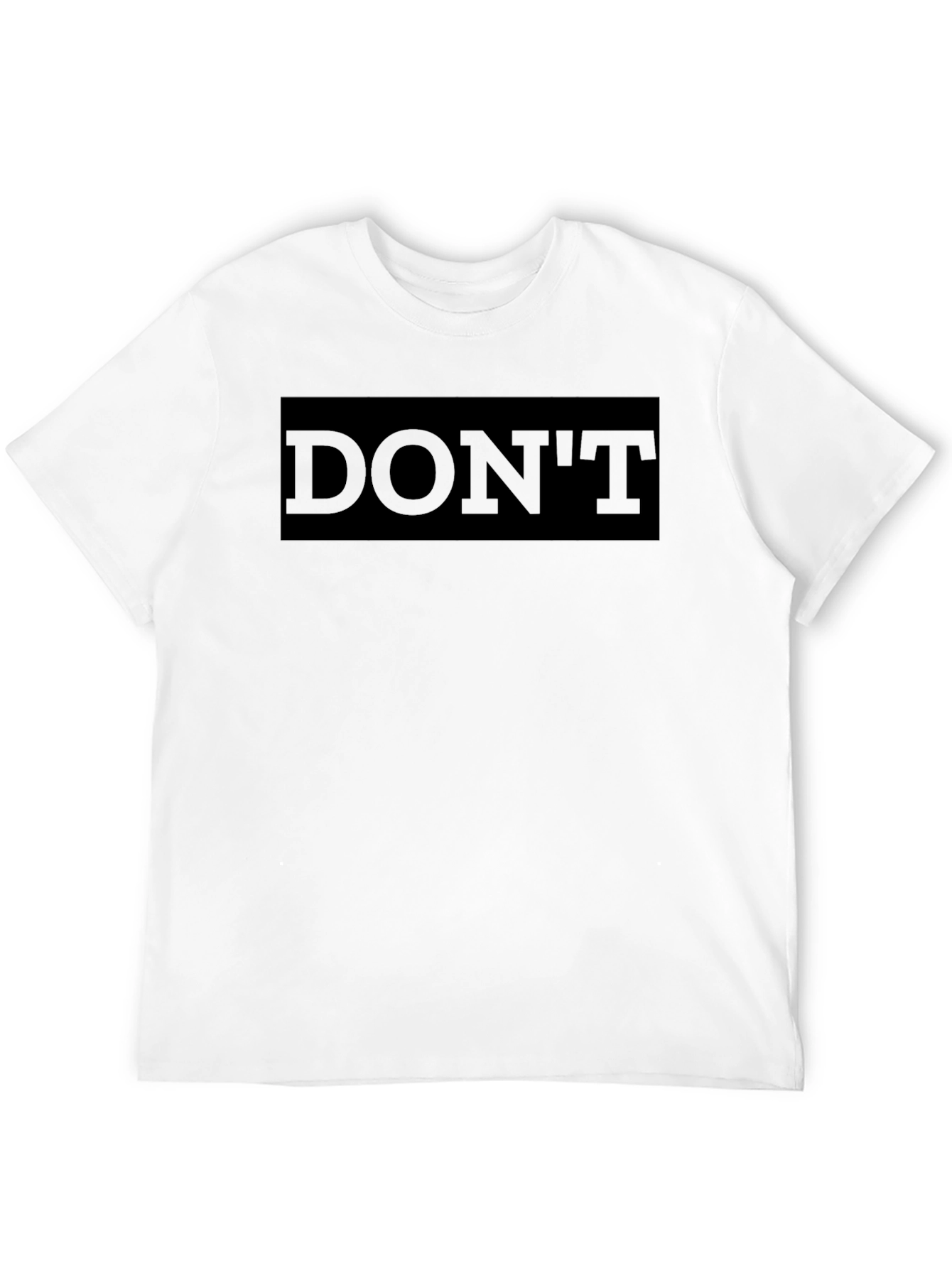 Black Men's Black 'DON'T' Graphic T-Shirt view 12