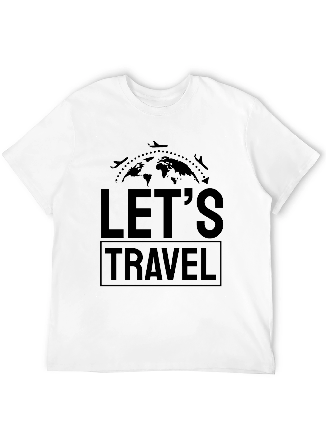 Black Let's Travel Black T-Shirt view 12